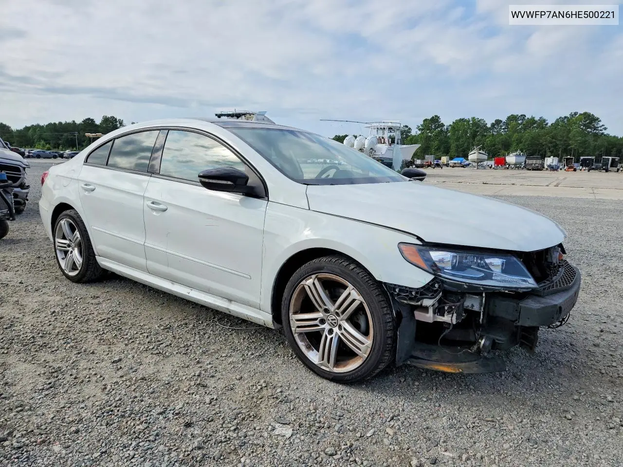 2017 Volkswagen Cc R-Line VIN: WVWFP7AN6HE500221 Lot: 58617016