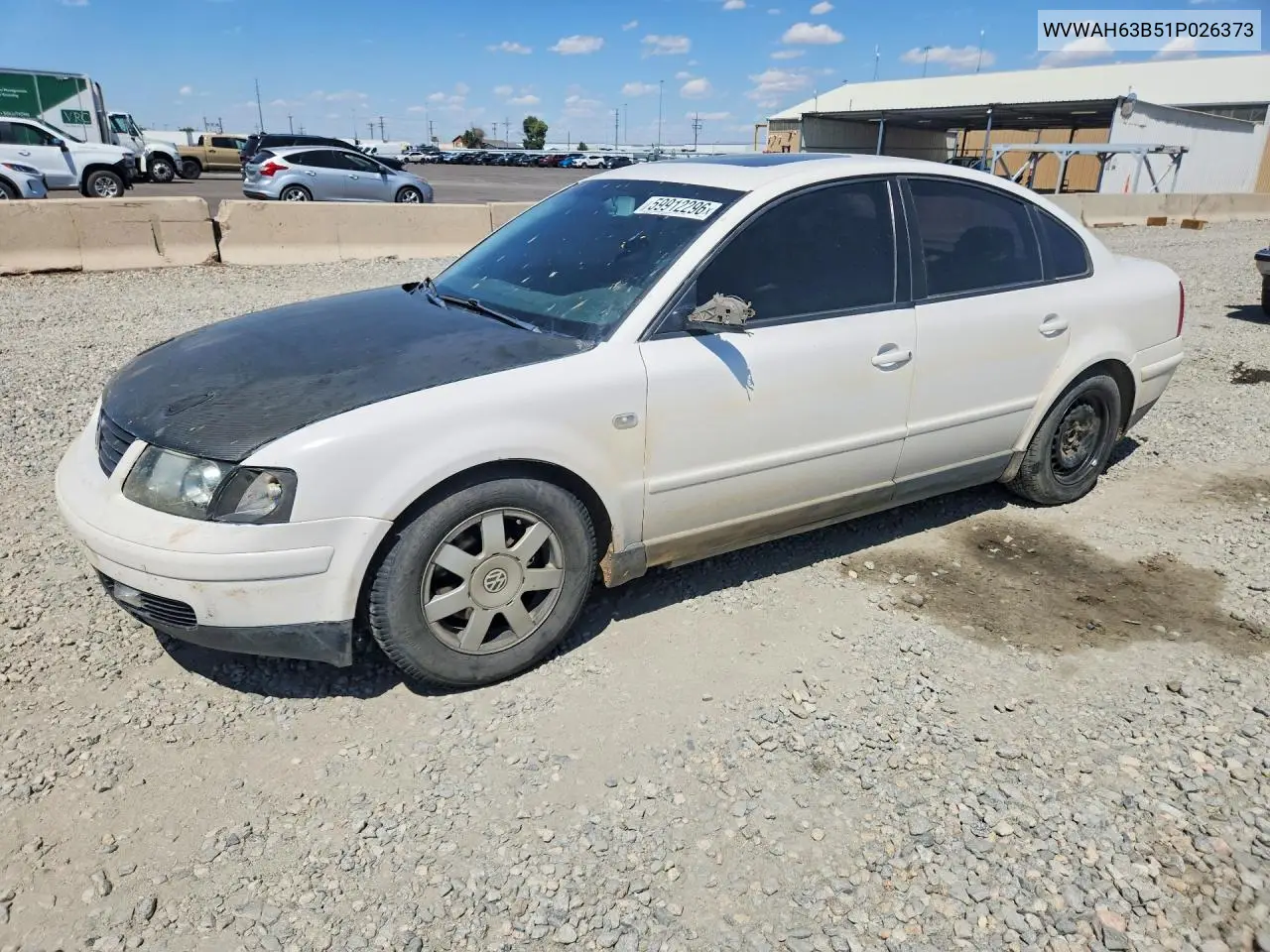 2001 Volkswagen Passat Gls VIN: WVWAH63B51P026373 Lot: 59912296