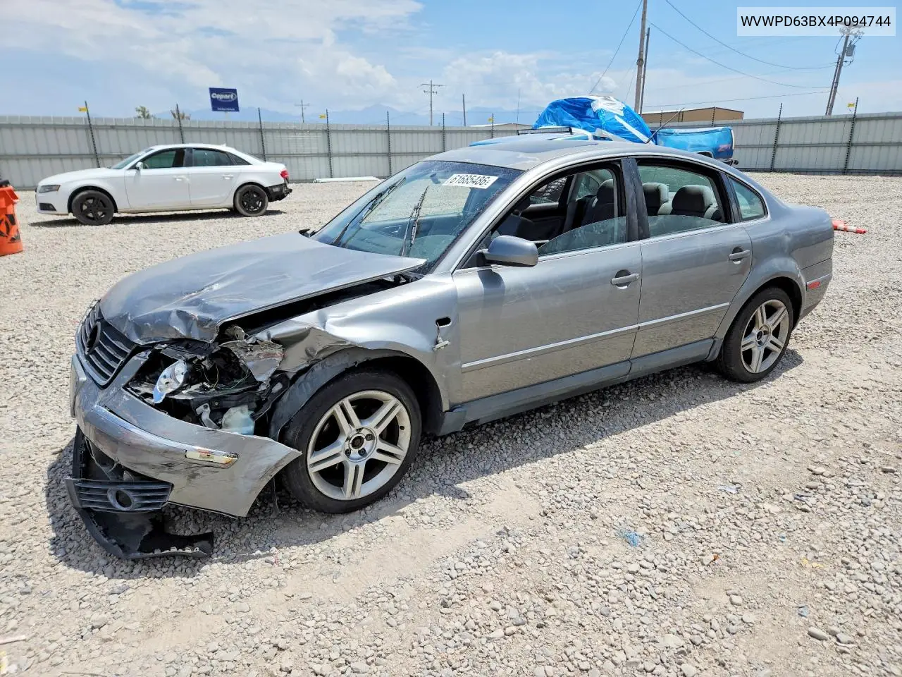 2004 Volkswagen Passat Gls VIN: WVWPD63BX4P094744 Lot: 61685486