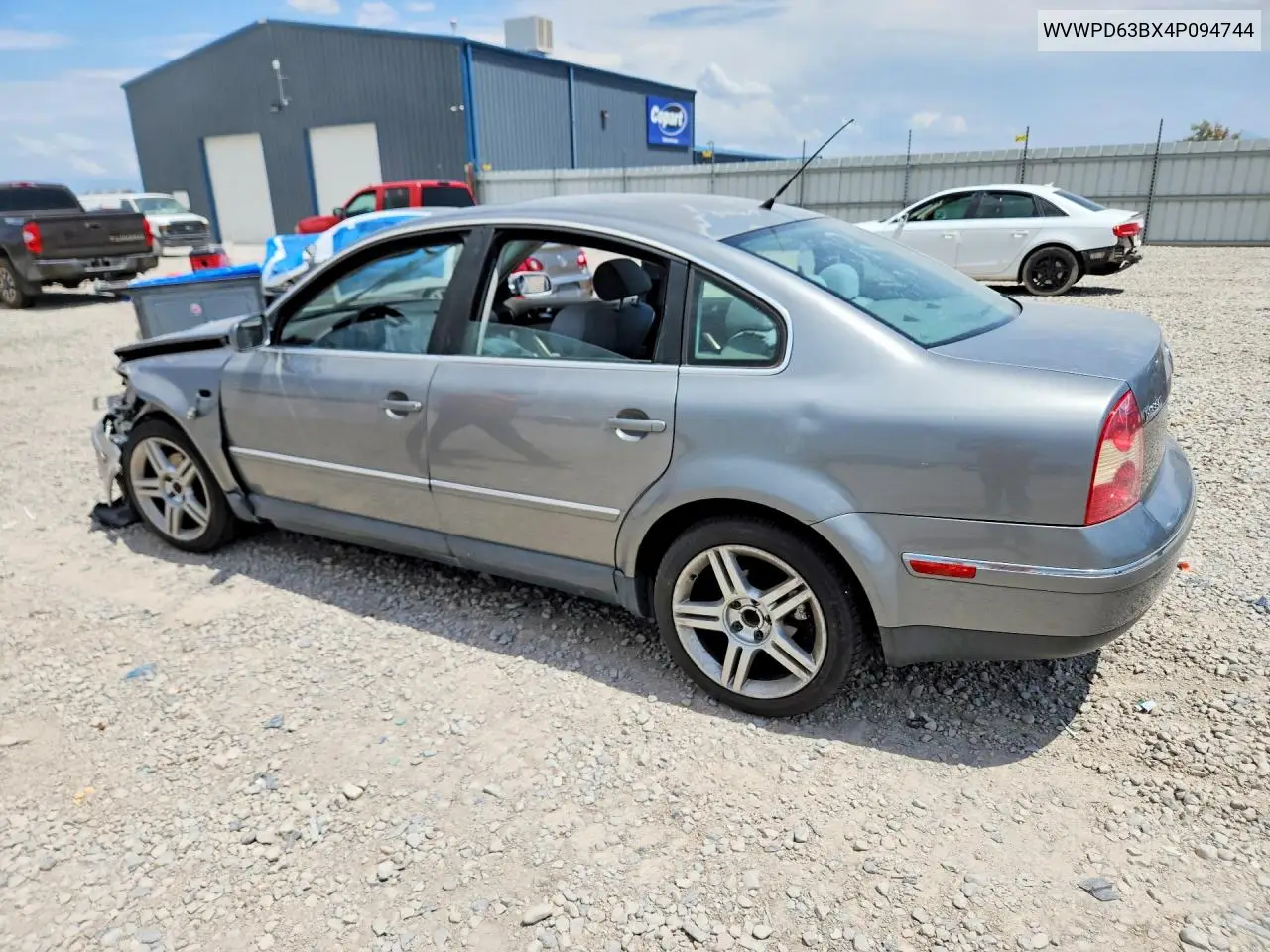 2004 Volkswagen Passat Gls VIN: WVWPD63BX4P094744 Lot: 61685486