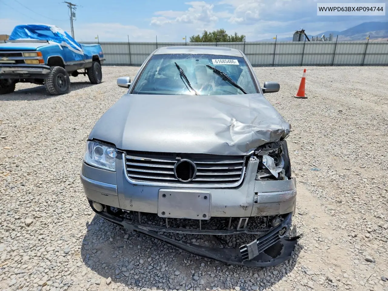 2004 Volkswagen Passat Gls VIN: WVWPD63BX4P094744 Lot: 61685486