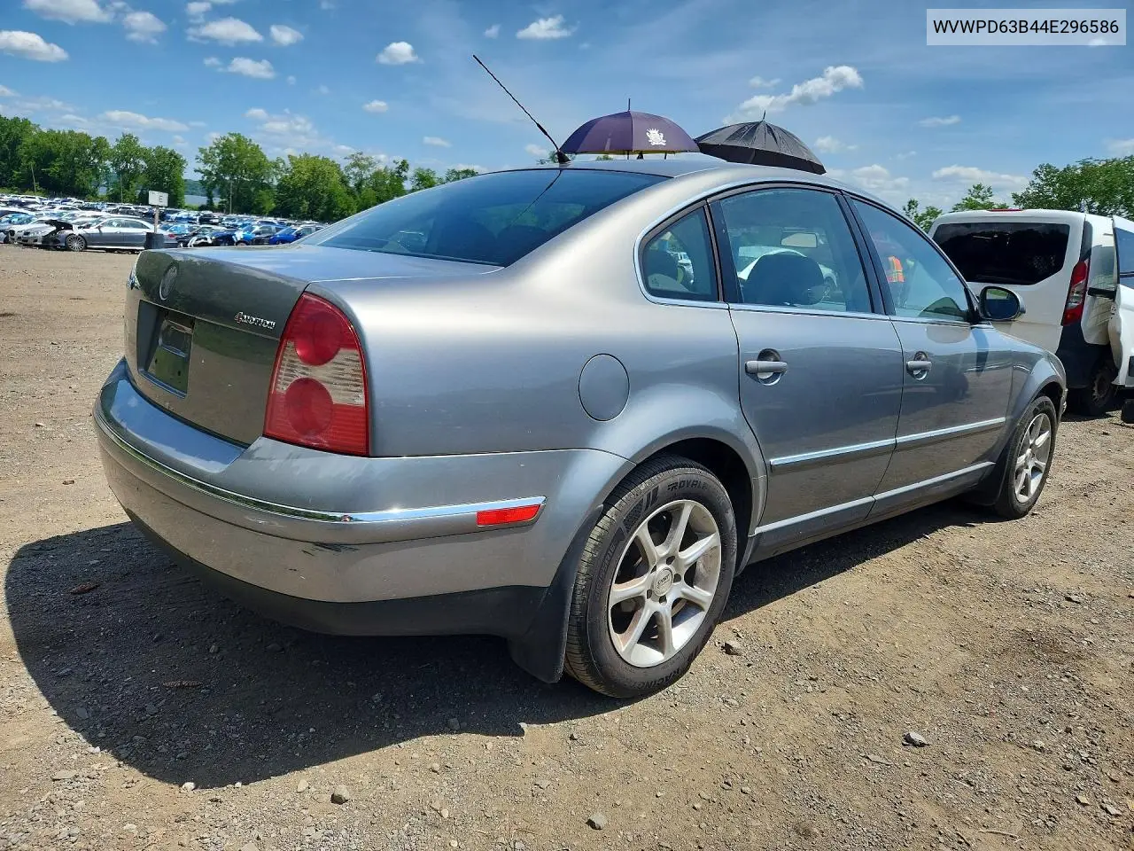 2004 Volkswagen Passat Gls VIN: WVWPD63B44E296586 Lot: 61941206