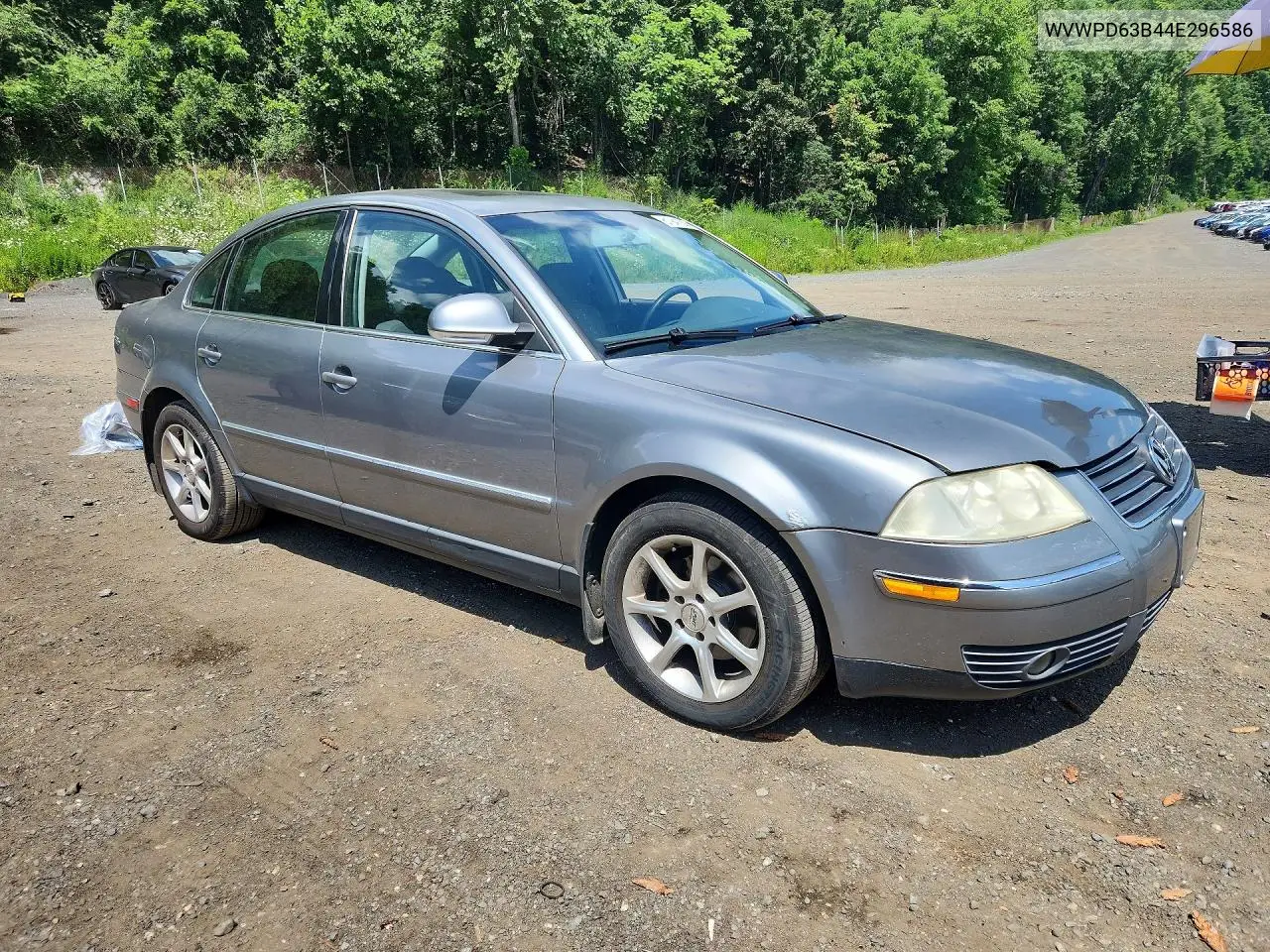 2004 Volkswagen Passat Gls VIN: WVWPD63B44E296586 Lot: 61941206