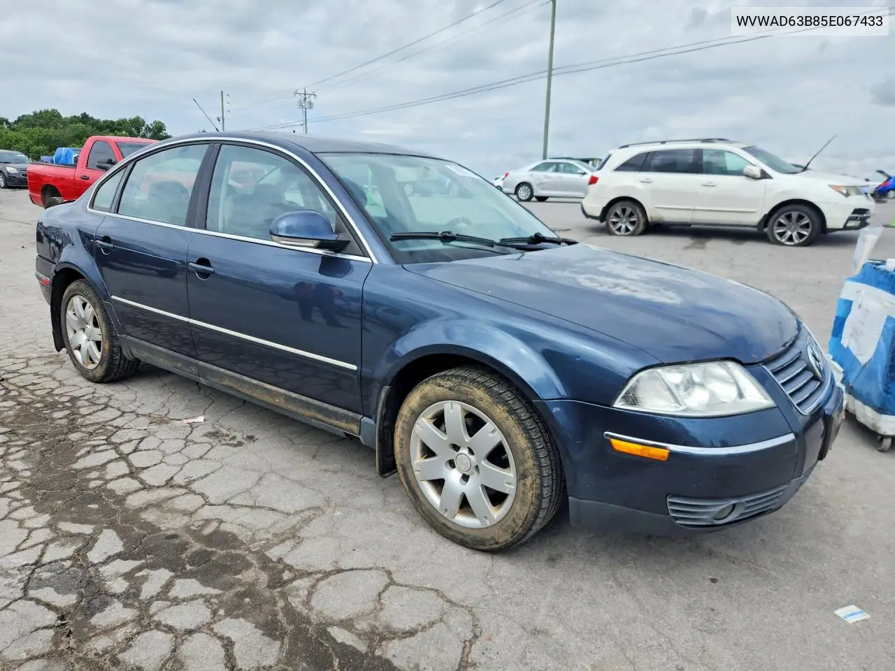 2005 Volkswagen Passat Gls VIN: WVWAD63B85E067433 Lot: 60827716