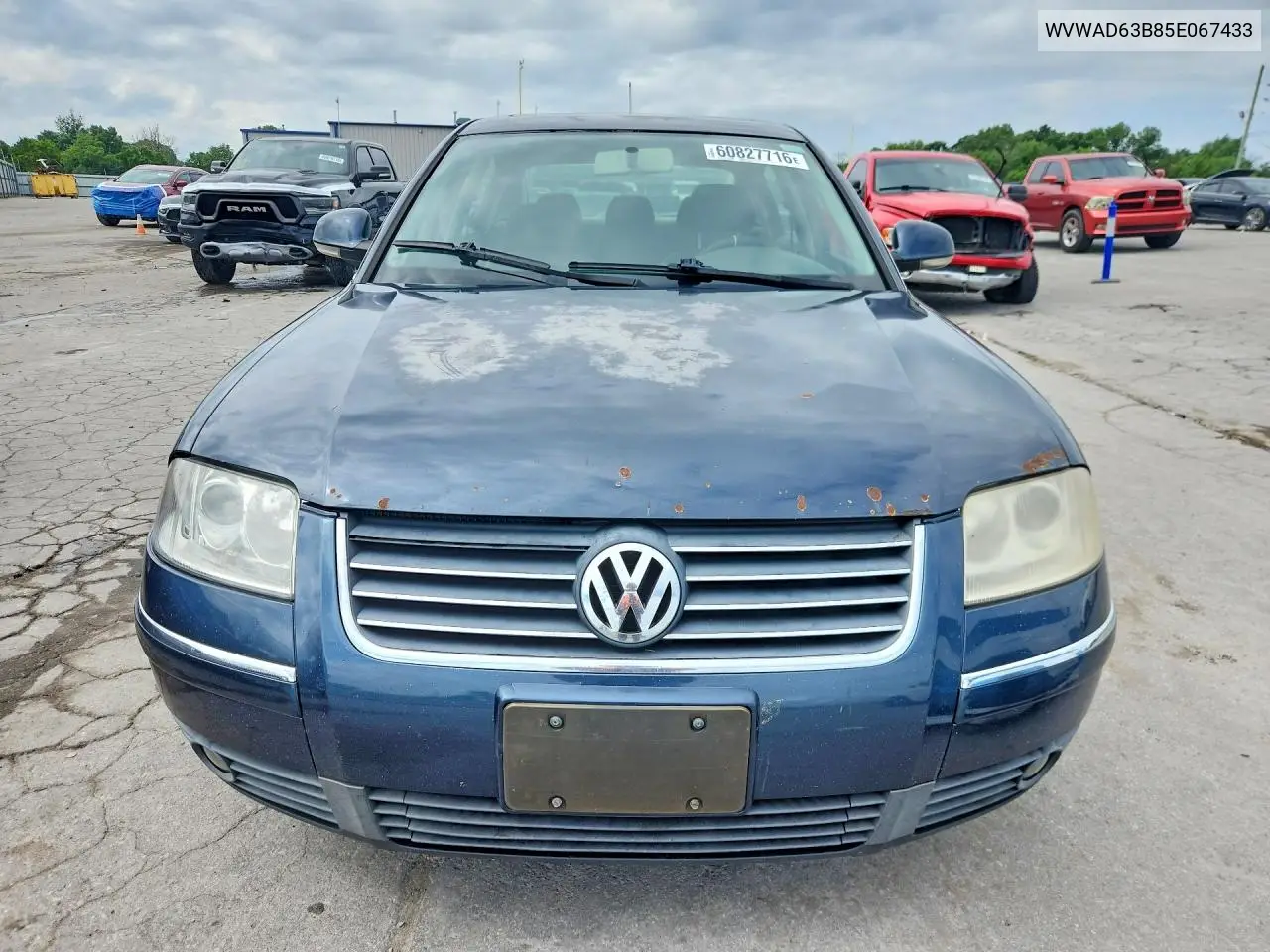 2005 Volkswagen Passat Gls VIN: WVWAD63B85E067433 Lot: 60827716