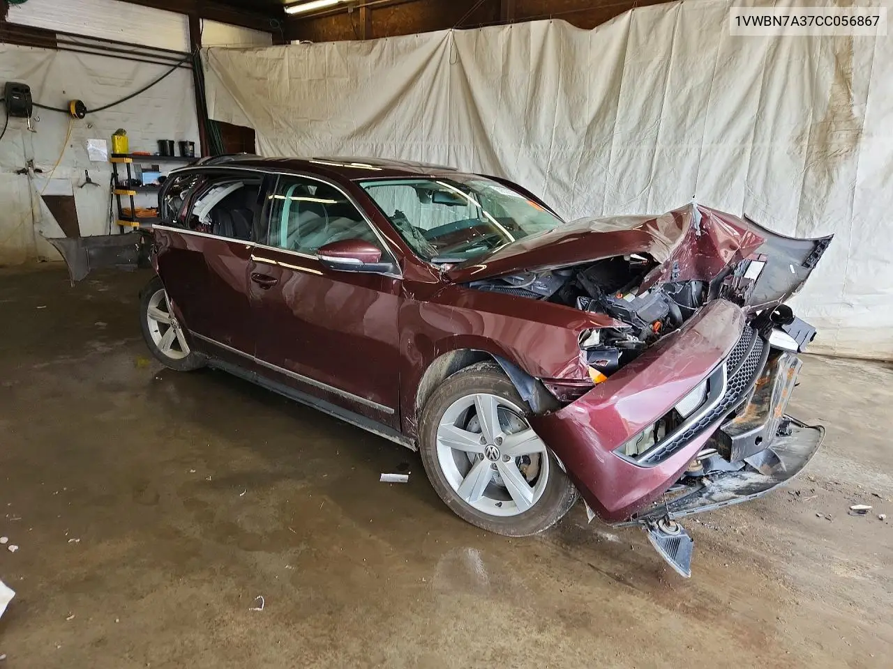 2012 Volkswagen Passat Se VIN: 1VWBN7A37CC056867 Lot: 59529526