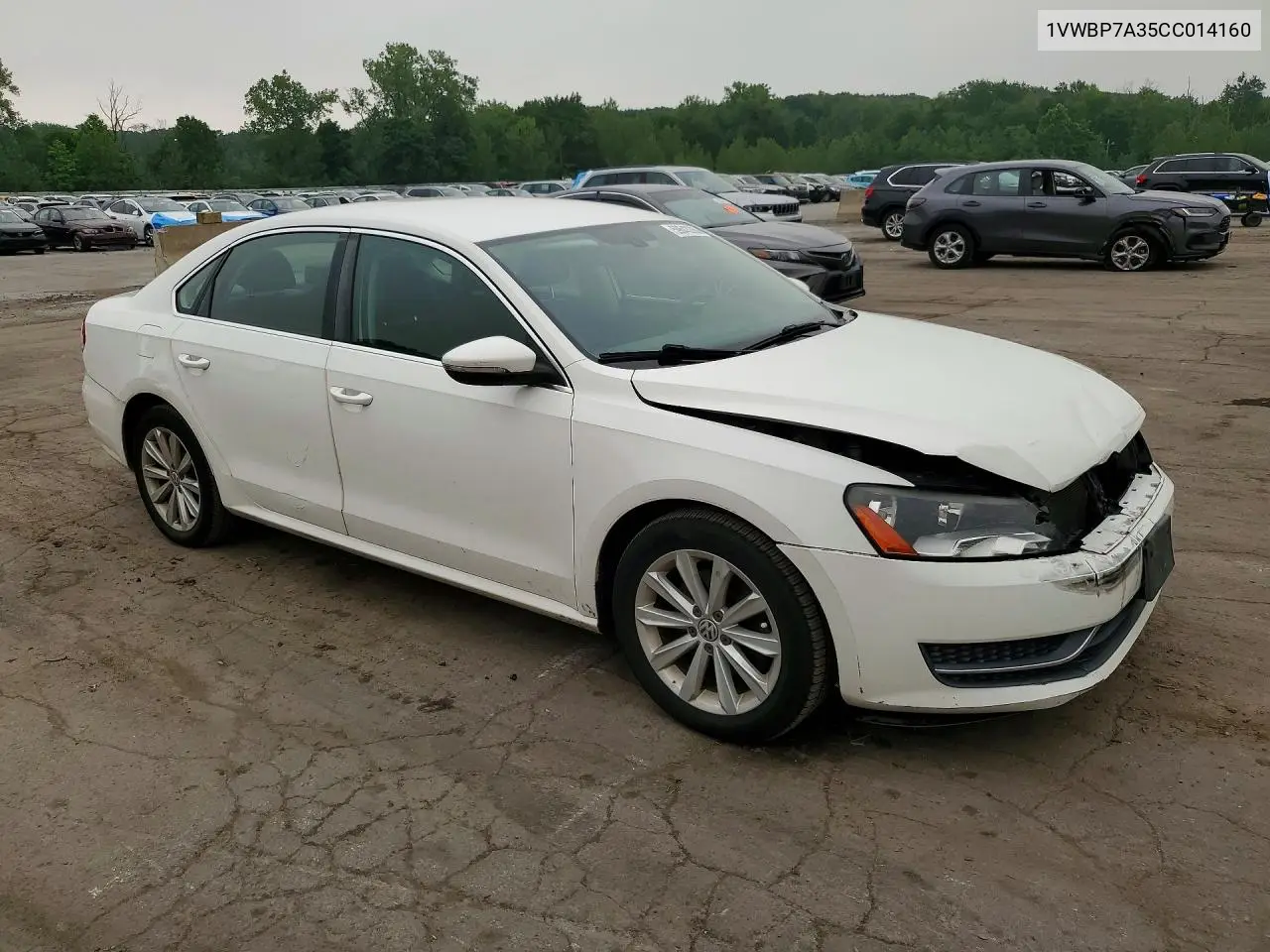 2012 Volkswagen Passat Se VIN: 1VWBP7A35CC014160 Lot: 59643266