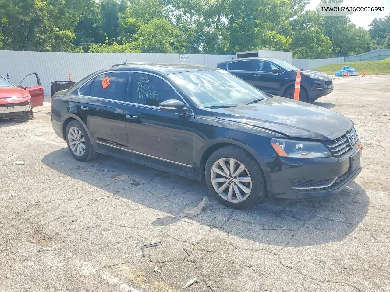 2012 Volkswagen Passat Sel VIN: 1VWCH7A36CC036993 Lot: 59741226