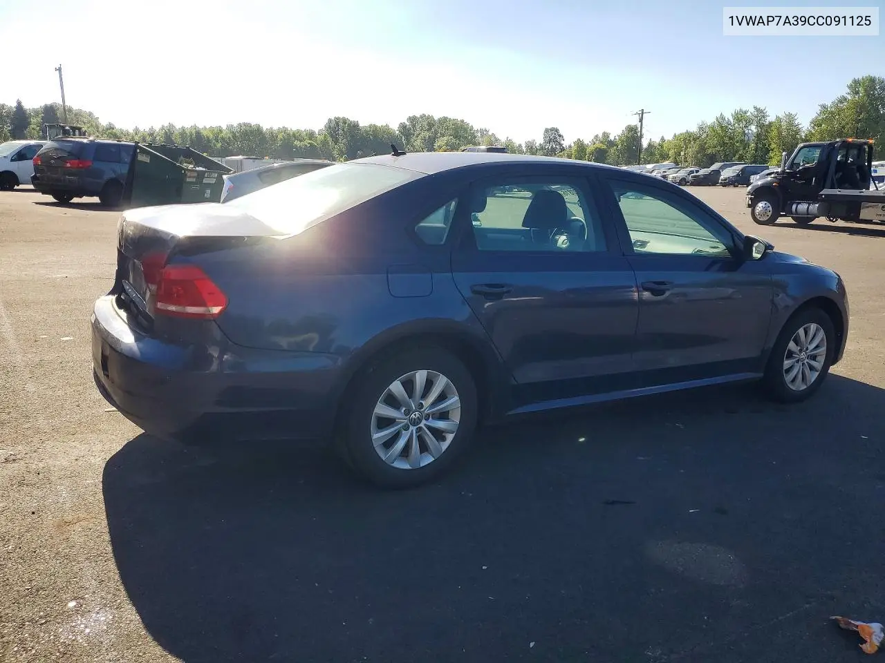 2012 Volkswagen Passat S VIN: 1VWAP7A39CC091125 Lot: 60000816