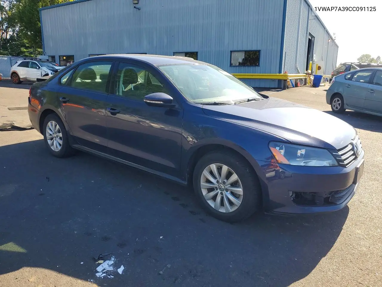 2012 Volkswagen Passat S VIN: 1VWAP7A39CC091125 Lot: 60000816