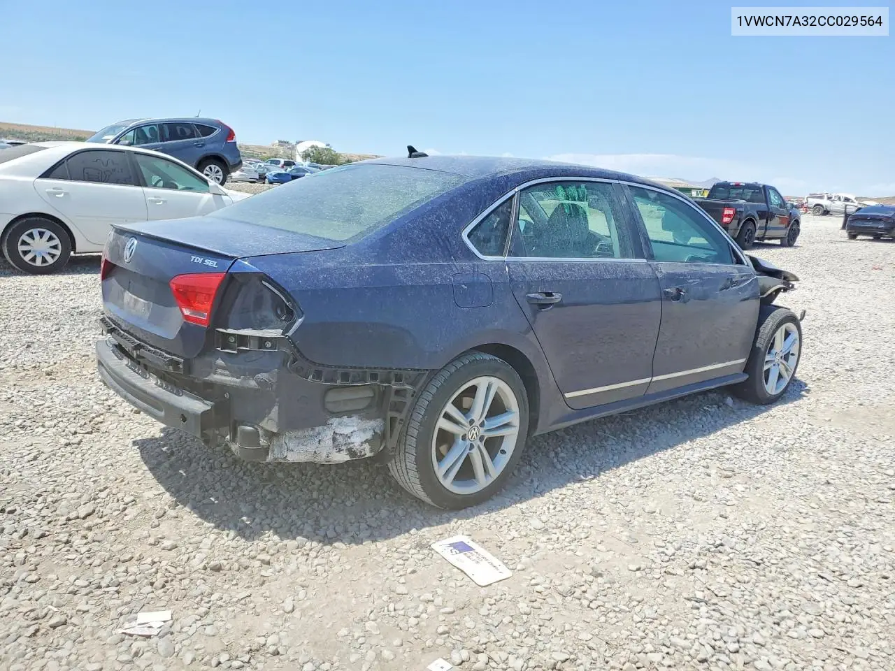 2012 Volkswagen Passat Sel VIN: 1VWCN7A32CC029564 Lot: 61429116