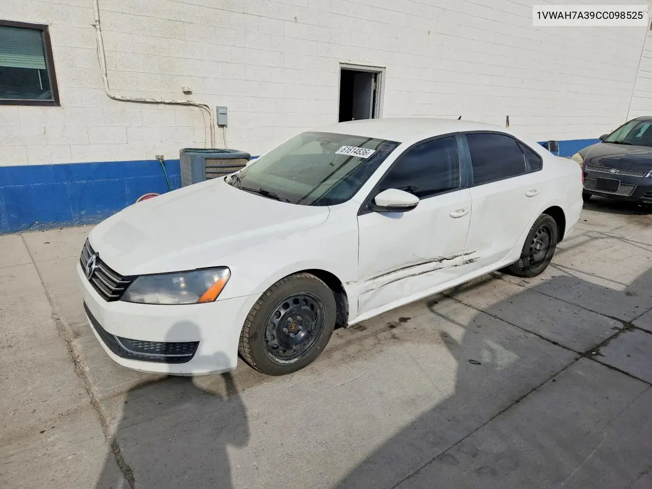 2012 Volkswagen Passat S VIN: 1VWAH7A39CC098525 Lot: 61614836