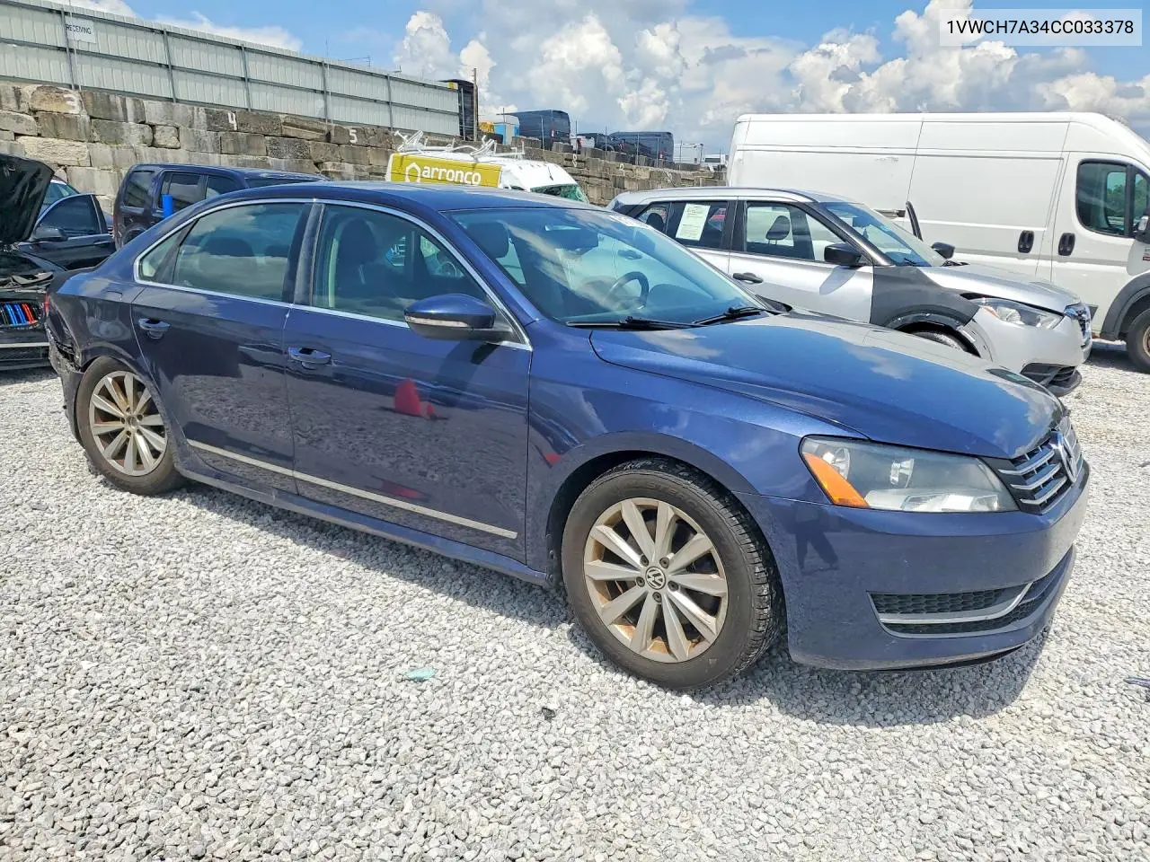 2012 Volkswagen Passat Sel VIN: 1VWCH7A34CC033378 Lot: 61717596