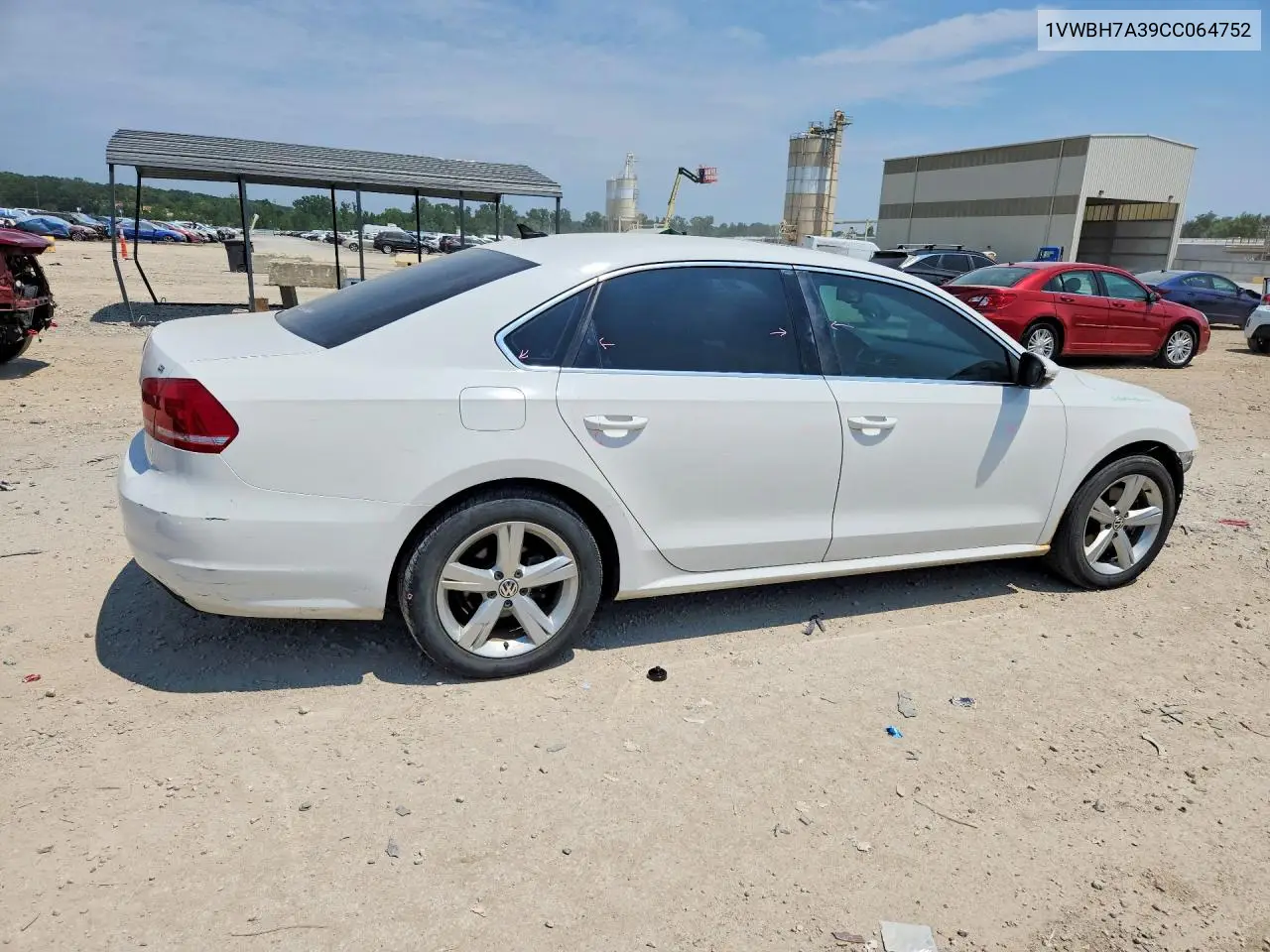 2012 Volkswagen Passat Se VIN: 1VWBH7A39CC064752 Lot: 61817046