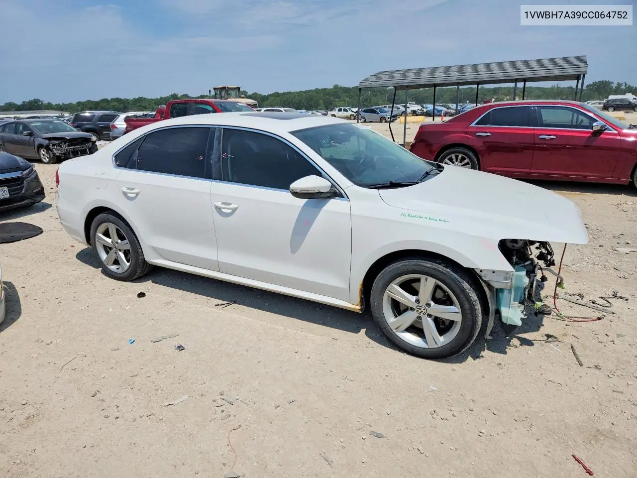 2012 Volkswagen Passat Se VIN: 1VWBH7A39CC064752 Lot: 61817046