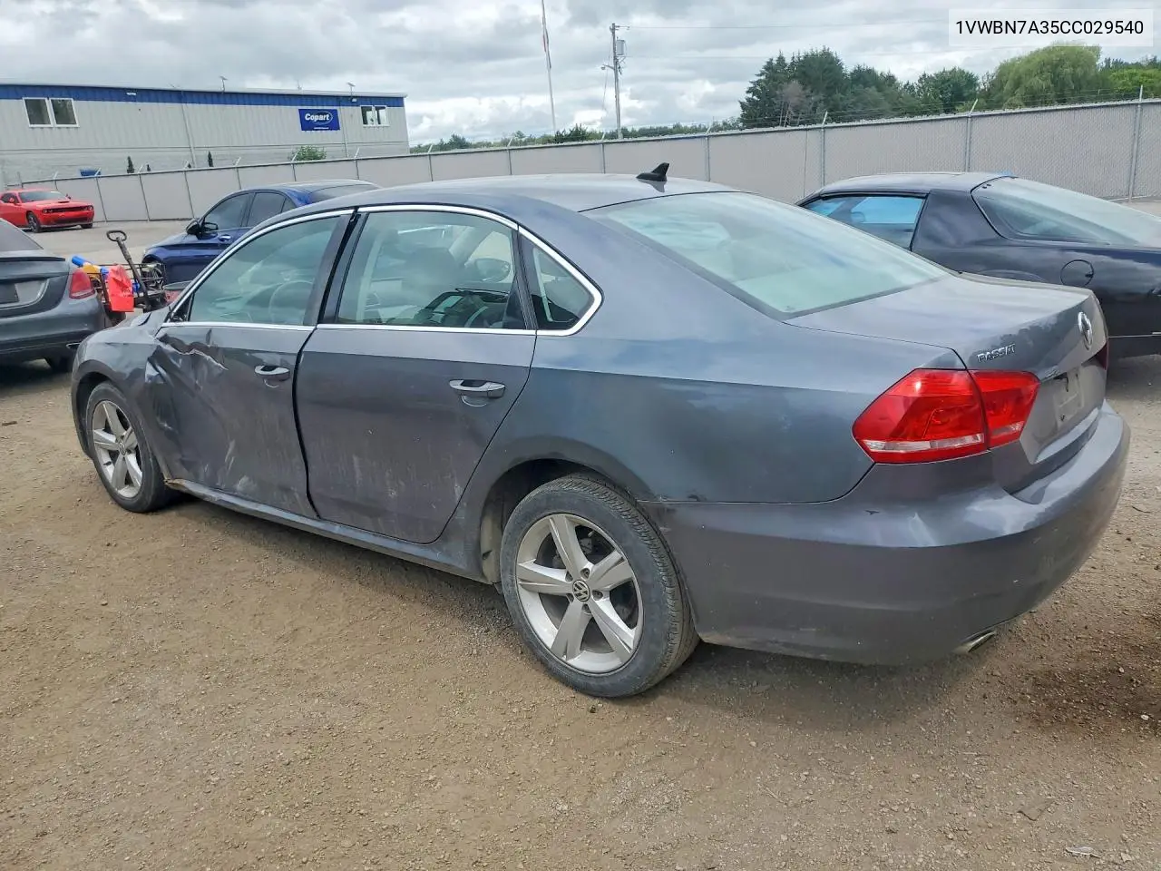 2012 Volkswagen Passat Se VIN: 1VWBN7A35CC029540 Lot: 85978545