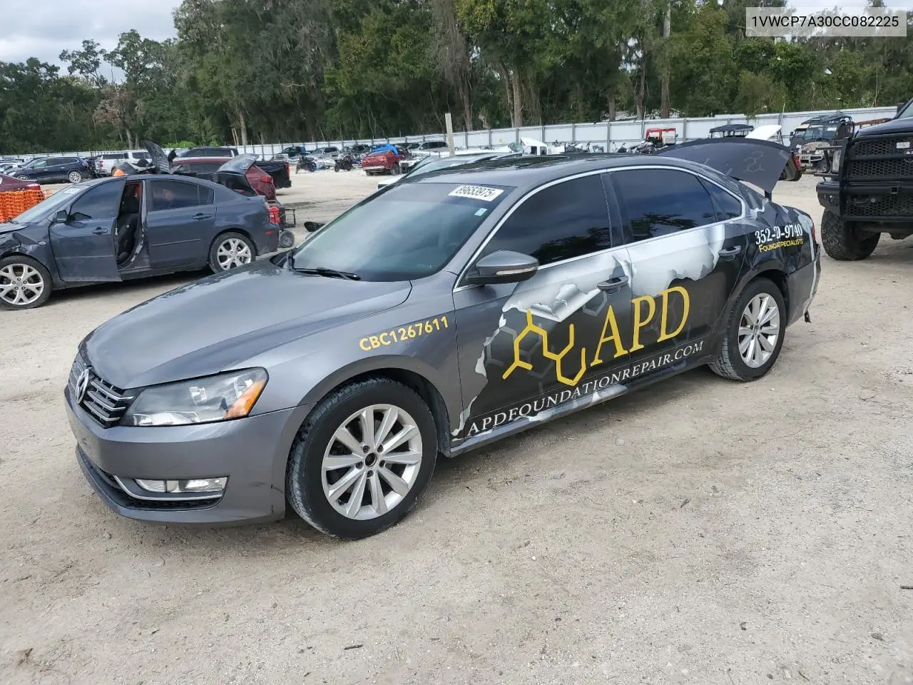 1VWCP7A30CC082225 2012 Volkswagen Passat Sel