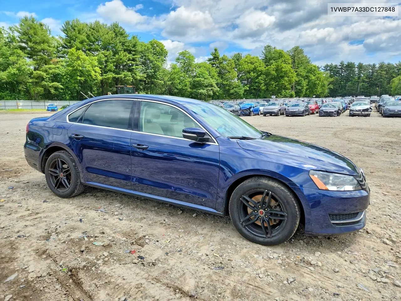2013 Volkswagen Passat Se VIN: 1VWBP7A33DC127848 Lot: 57350986