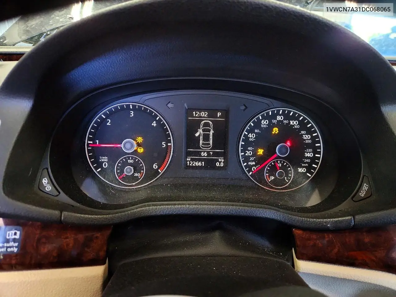 2013 Volkswagen Passat Sel VIN: 1VWCN7A31DC068065 Lot: 57499626