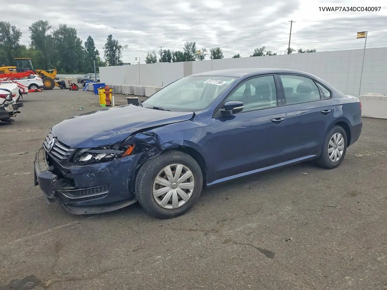 2013 Volkswagen Passat S VIN: 1VWAP7A34DC040097 Lot: 57771196