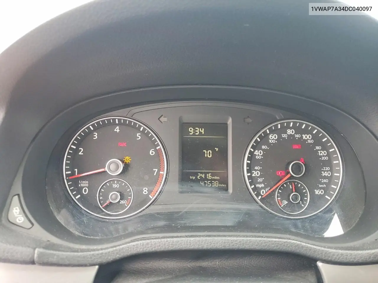 2013 Volkswagen Passat S VIN: 1VWAP7A34DC040097 Lot: 57771196