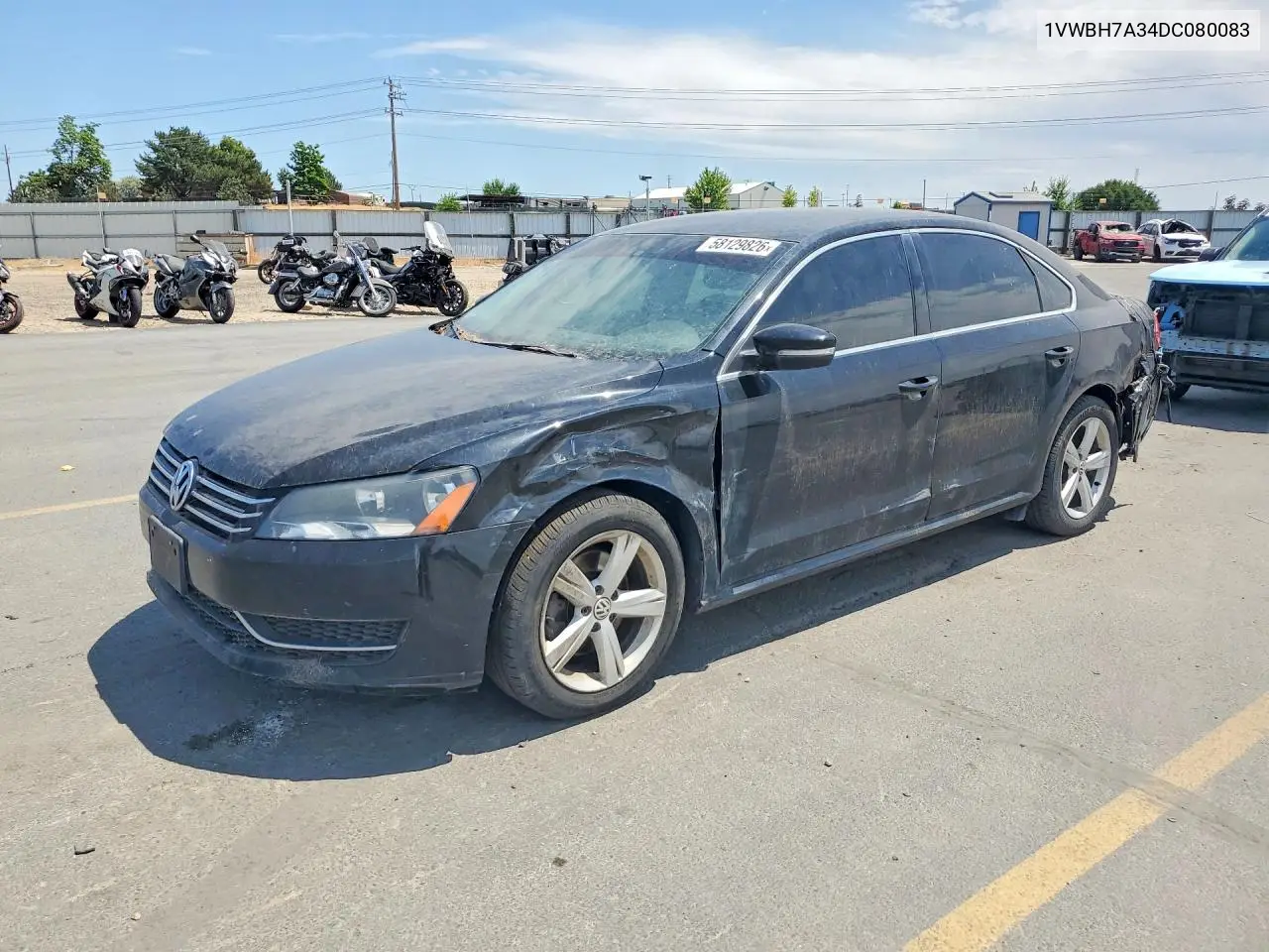 2013 Volkswagen Passat Se VIN: 1VWBH7A34DC080083 Lot: 58129826