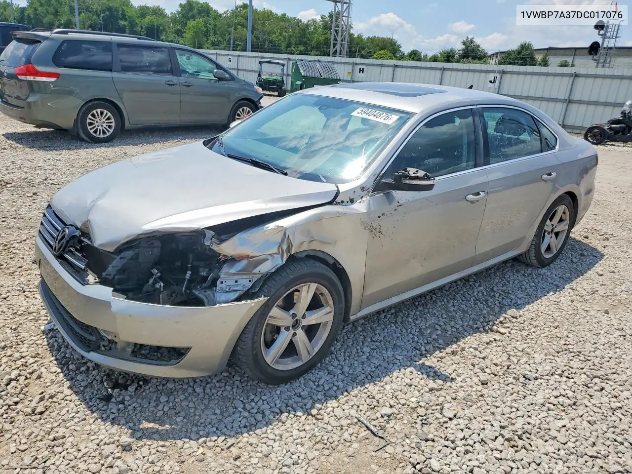 2013 Volkswagen Passat Se VIN: 1VWBP7A37DC017076 Lot: 59404876