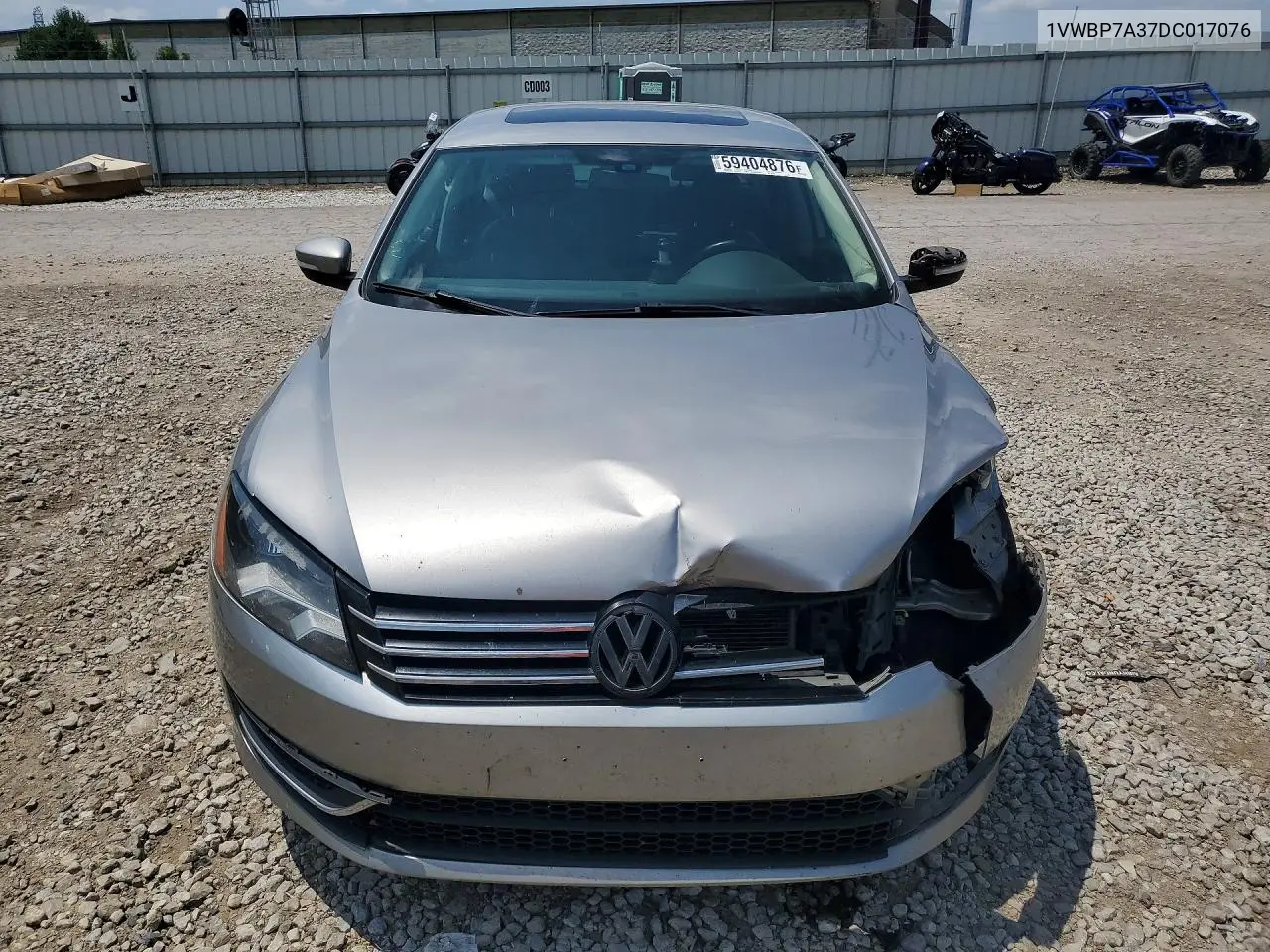 2013 Volkswagen Passat Se VIN: 1VWBP7A37DC017076 Lot: 59404876