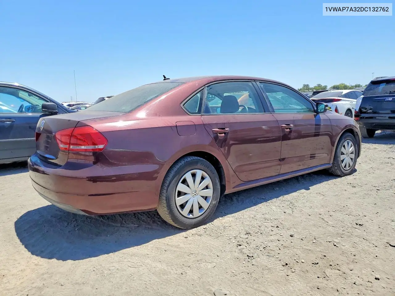 2013 Volkswagen Passat S VIN: 1VWAP7A32DC132762 Lot: 59645076