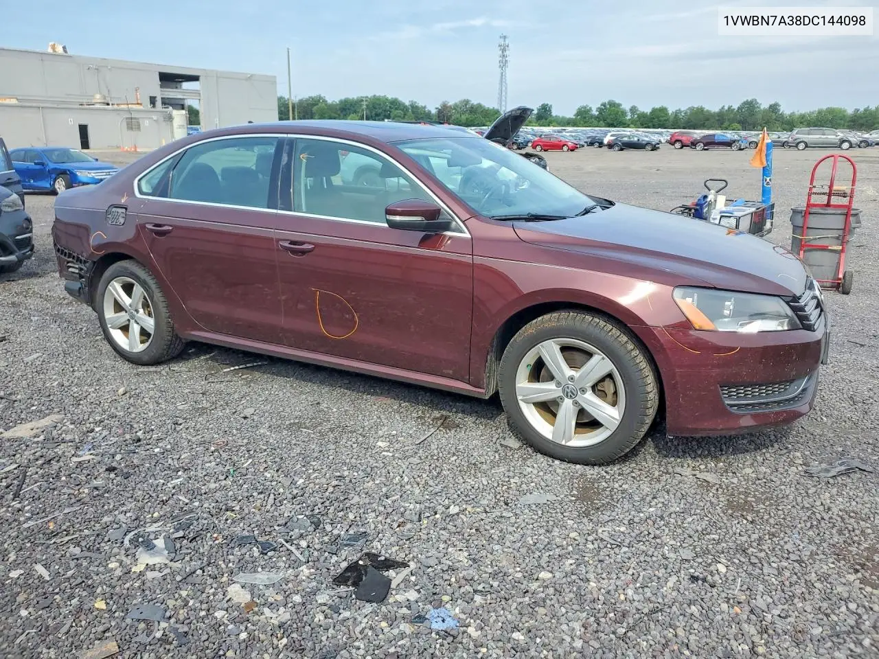2013 Volkswagen Passat Se VIN: 1VWBN7A38DC144098 Lot: 59829516