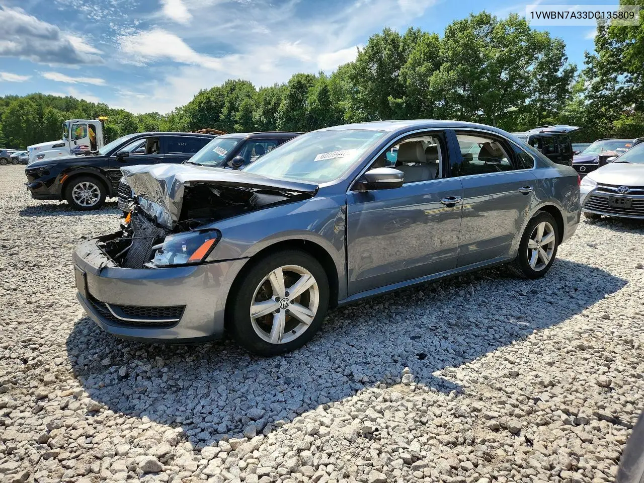 2013 Volkswagen Passat Se VIN: 1VWBN7A33DC135809 Lot: 60066076