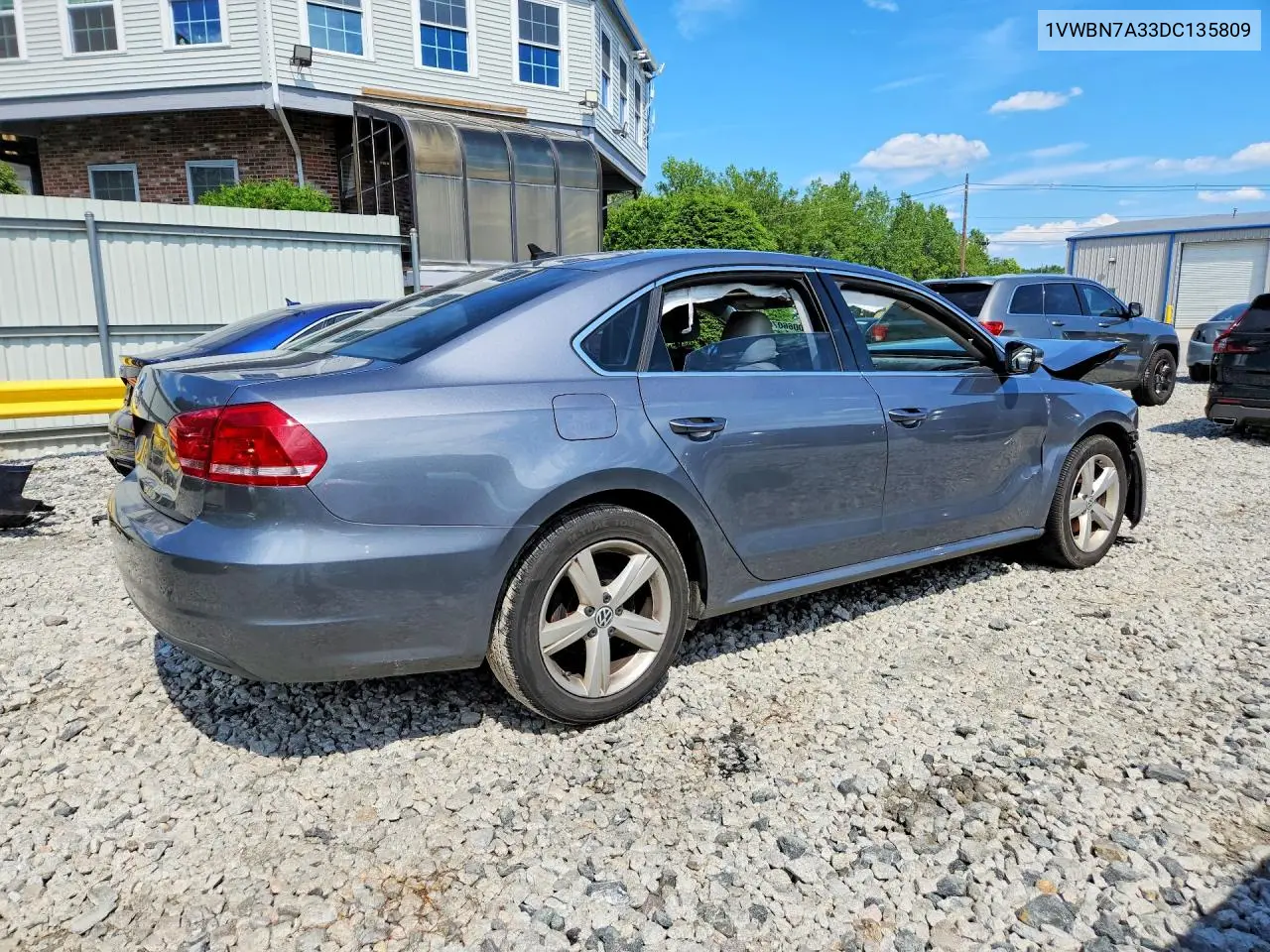 2013 Volkswagen Passat Se VIN: 1VWBN7A33DC135809 Lot: 60066076