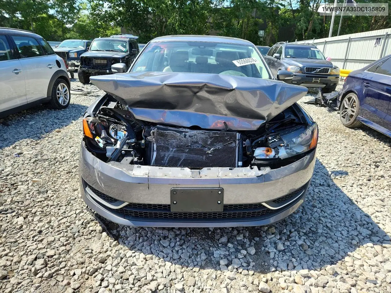 2013 Volkswagen Passat Se VIN: 1VWBN7A33DC135809 Lot: 60066076