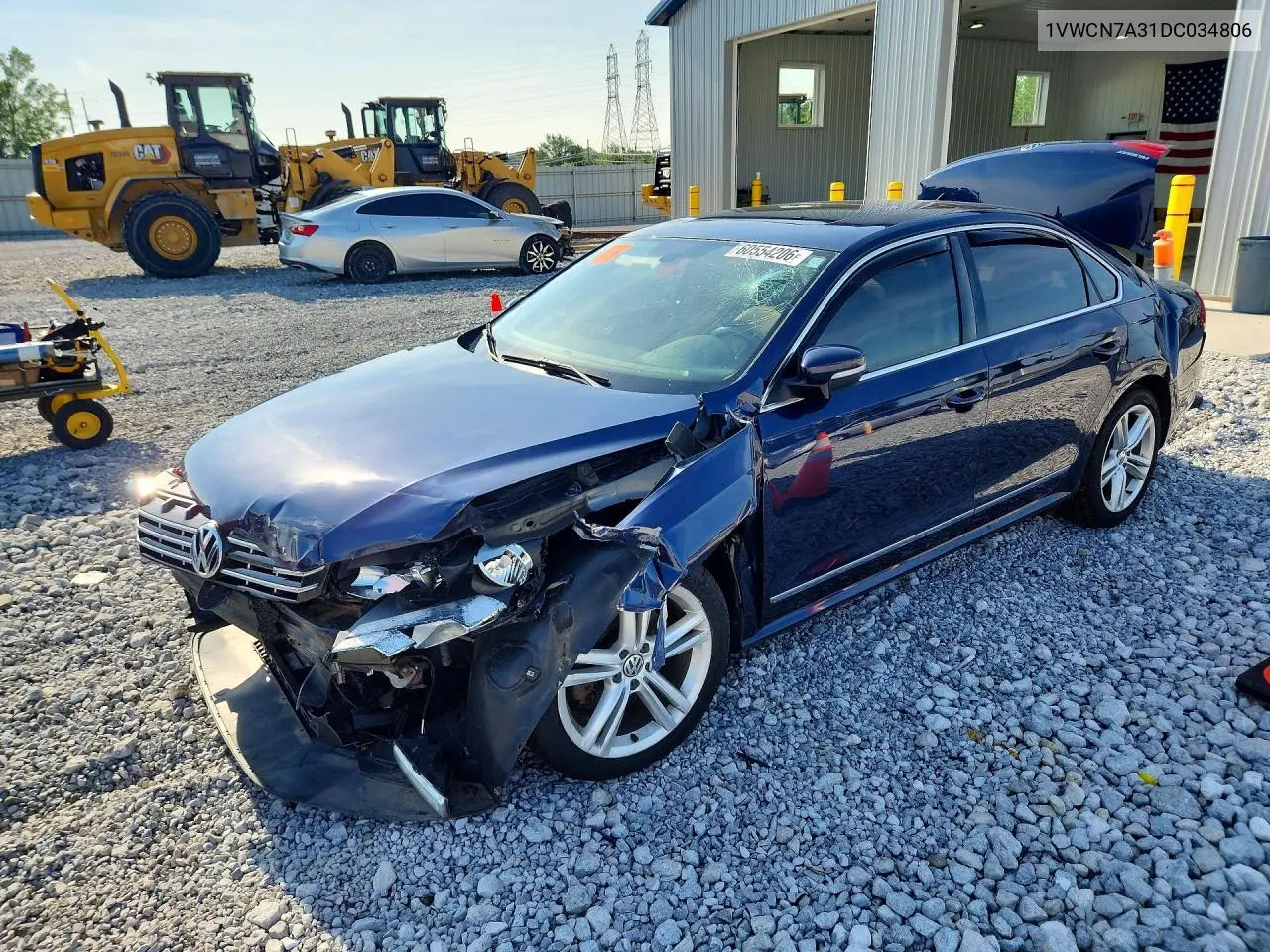 2013 Volkswagen Passat VIN: 1VWCN7A31DC034806 Lot: 60554206