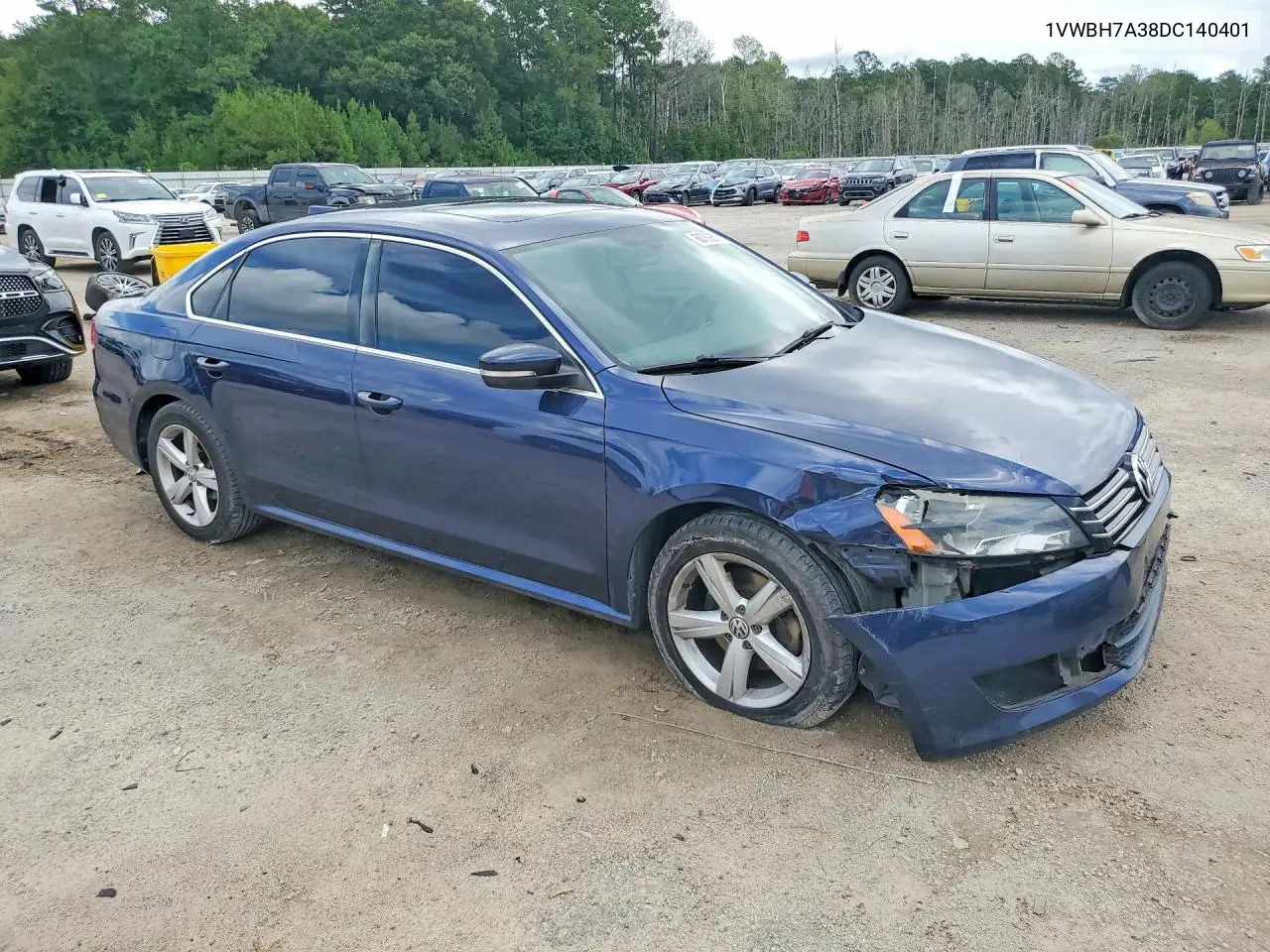 2013 Volkswagen Passat Se VIN: 1VWBH7A38DC140401 Lot: 60769376