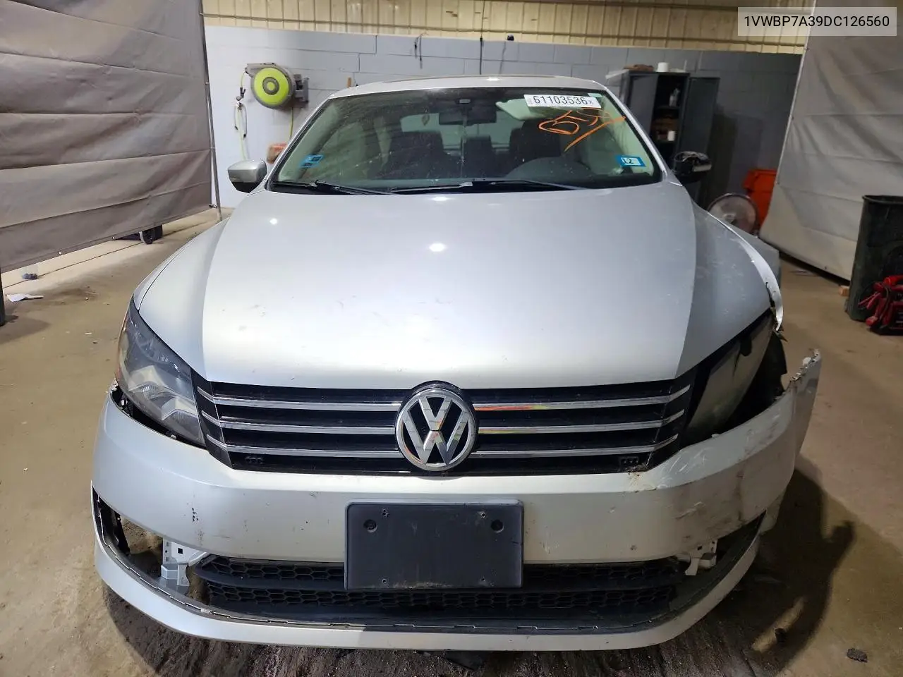 2013 Volkswagen Passat Se VIN: 1VWBP7A39DC126560 Lot: 61103536