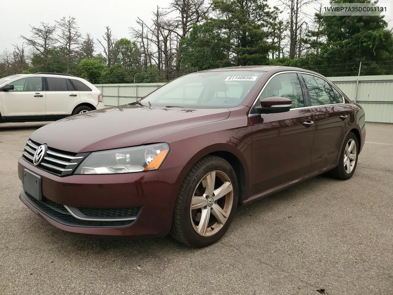 2013 Volkswagen Passat Se VIN: 1VWBP7A35DC051131 Lot: 61140656