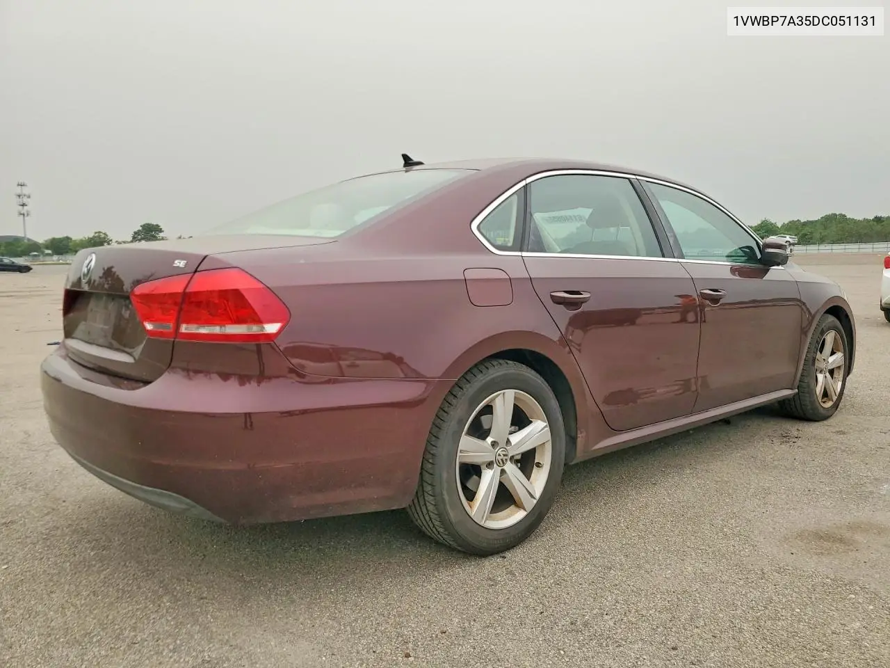 2013 Volkswagen Passat Se VIN: 1VWBP7A35DC051131 Lot: 61140656