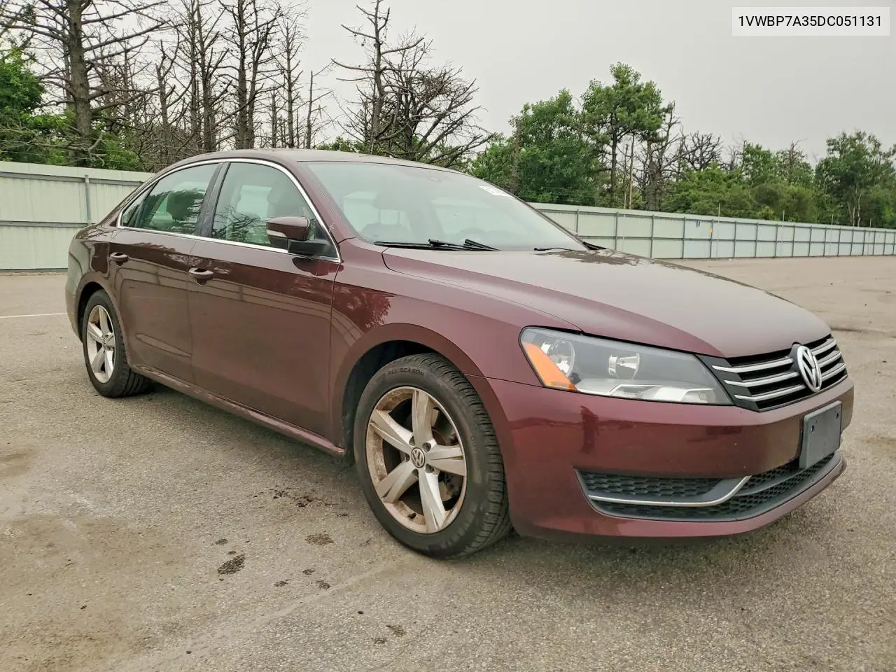 2013 Volkswagen Passat Se VIN: 1VWBP7A35DC051131 Lot: 61140656