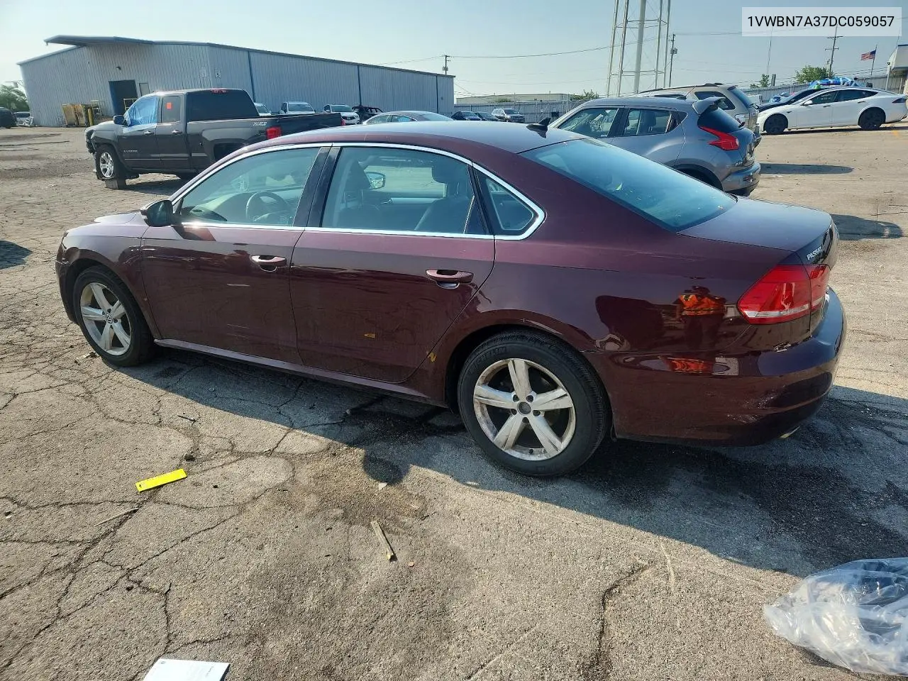 2013 Volkswagen Passat Se VIN: 1VWBN7A37DC059057 Lot: 61162756