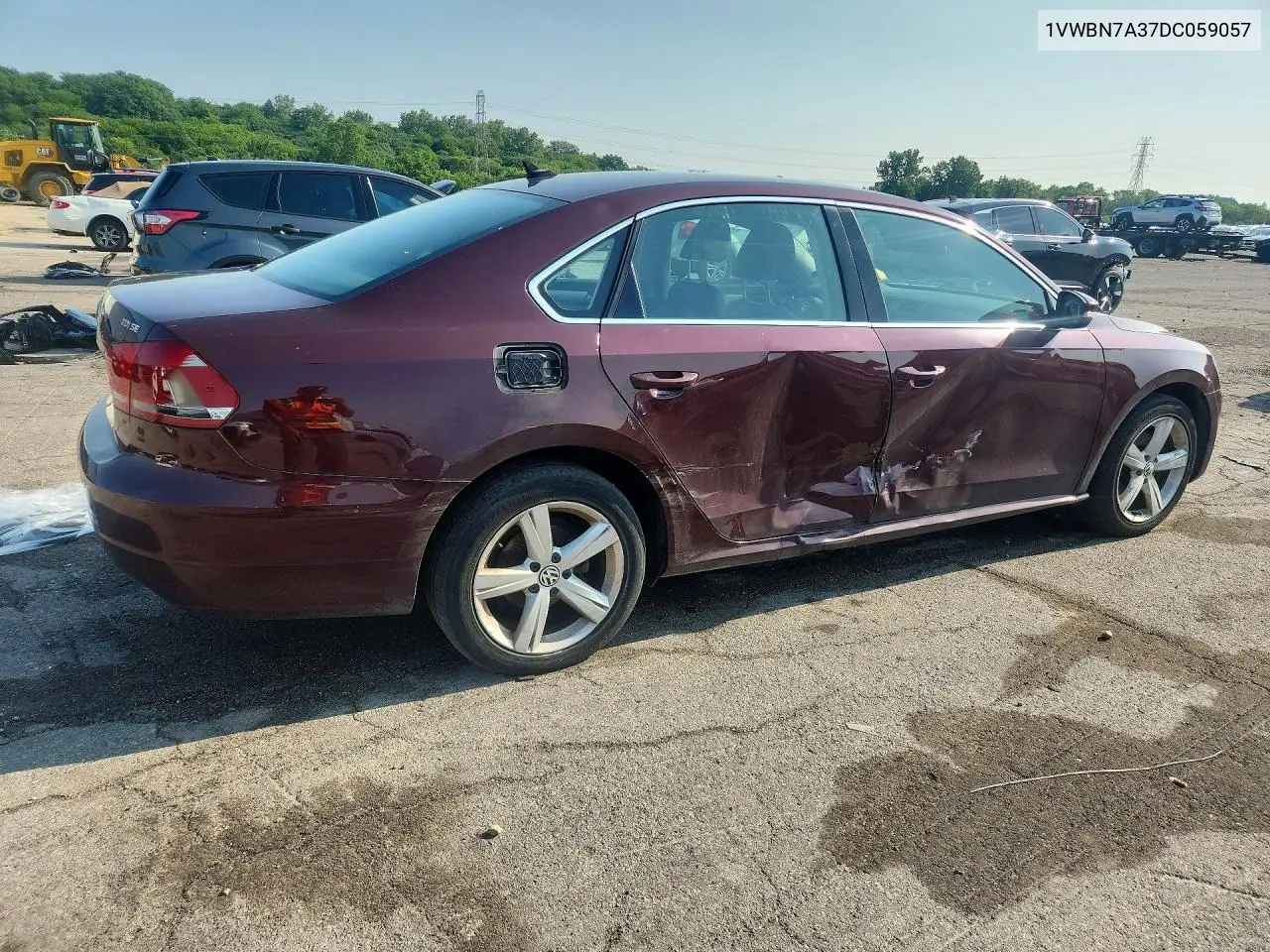 2013 Volkswagen Passat Se VIN: 1VWBN7A37DC059057 Lot: 61162756