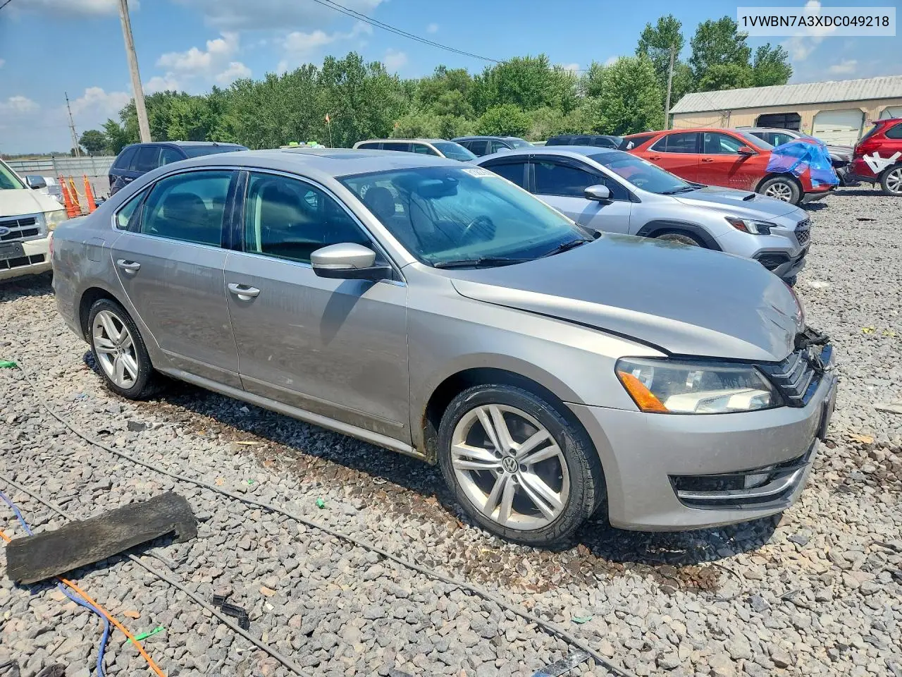 2013 Volkswagen Passat Se VIN: 1VWBN7A3XDC049218 Lot: 61382766