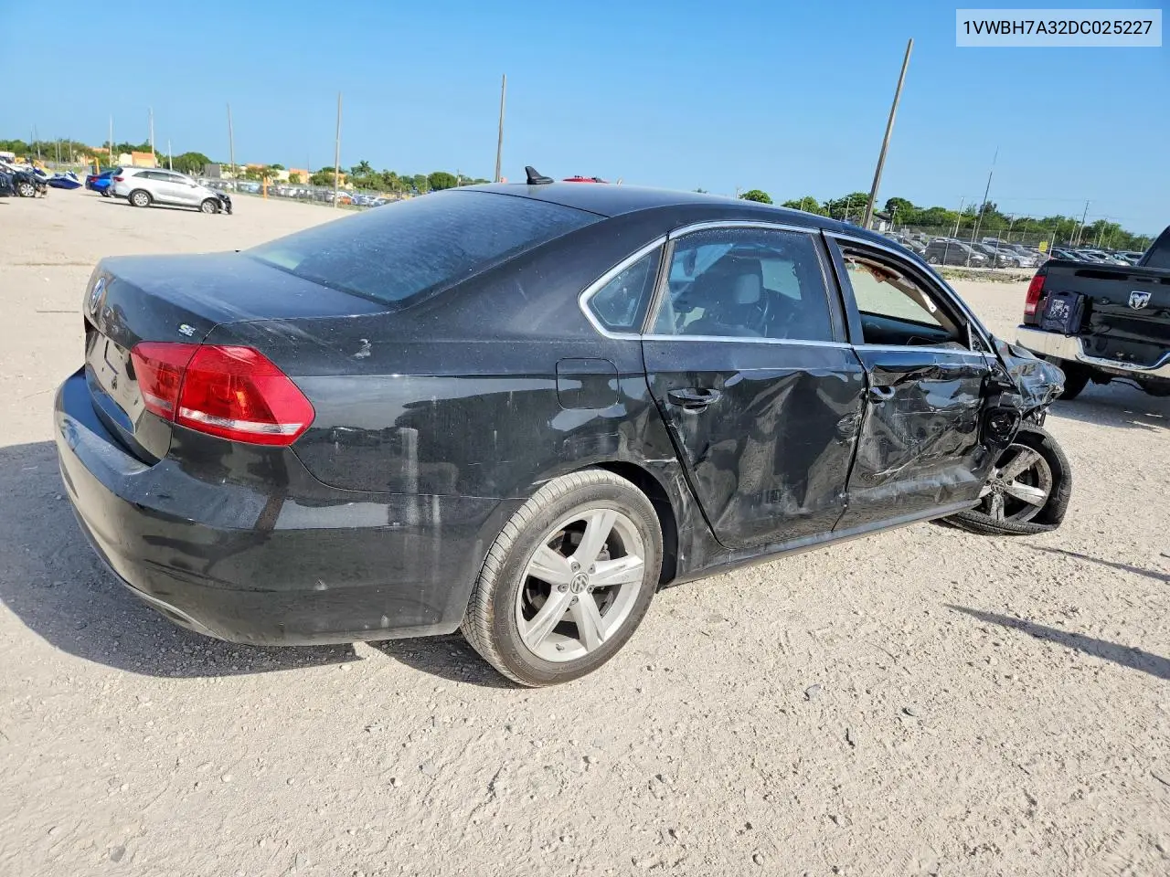 2013 Volkswagen Passat Se VIN: 1VWBH7A32DC025227 Lot: 61401106
