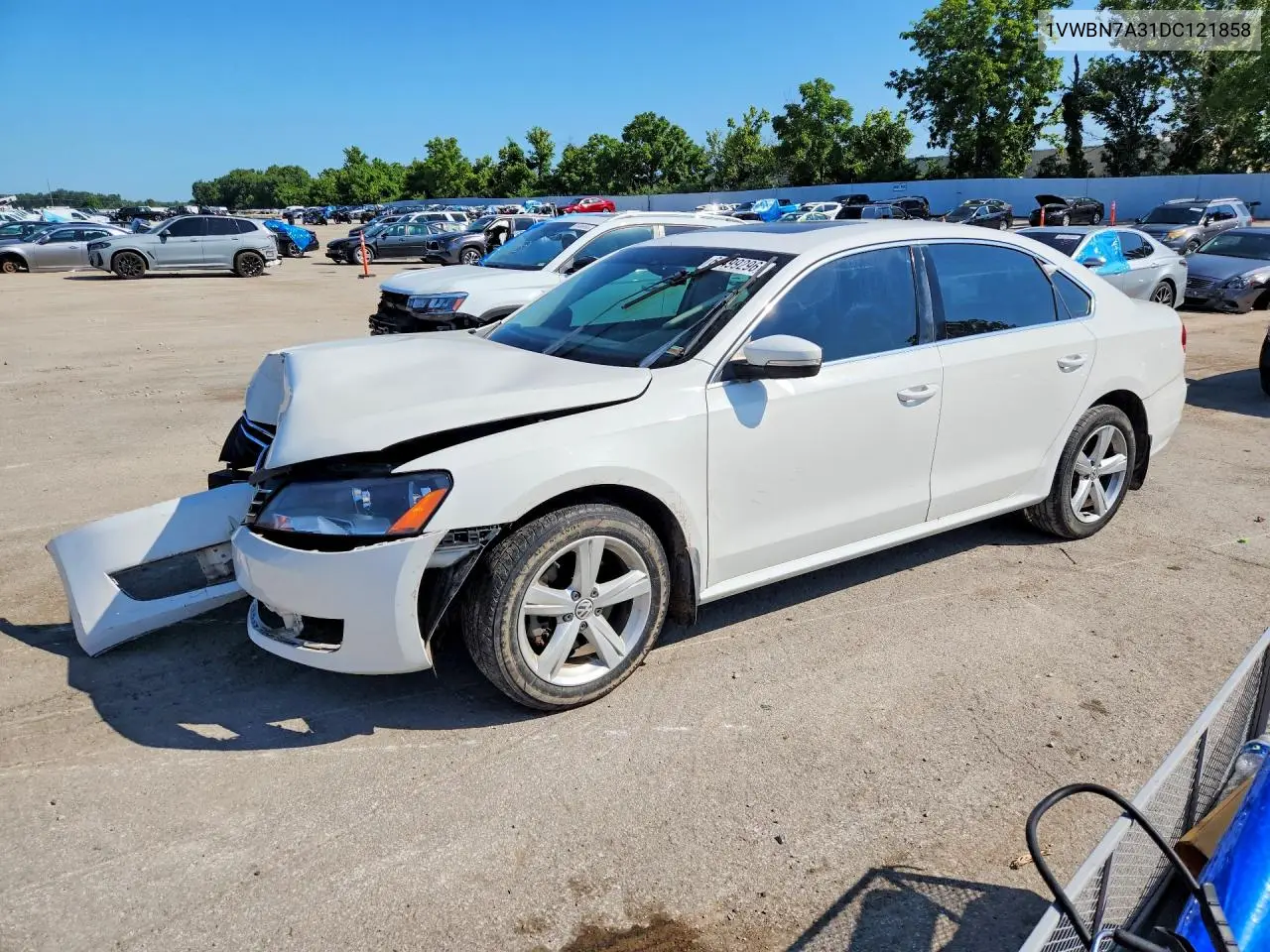 2013 Volkswagen Passat Se VIN: 1VWBN7A31DC121858 Lot: 61499296
