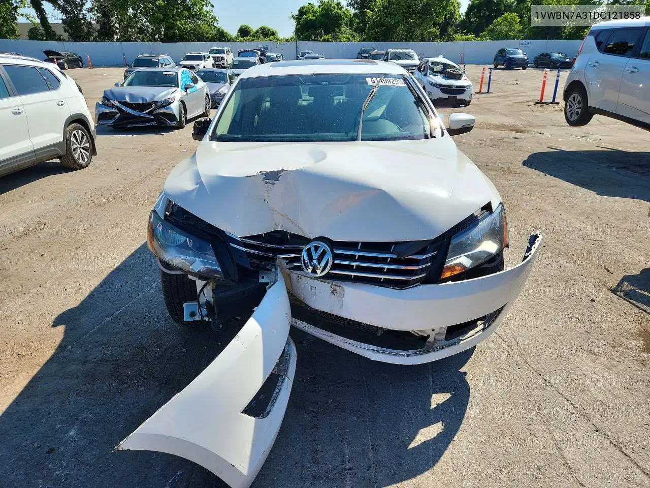 2013 Volkswagen Passat Se VIN: 1VWBN7A31DC121858 Lot: 61499296
