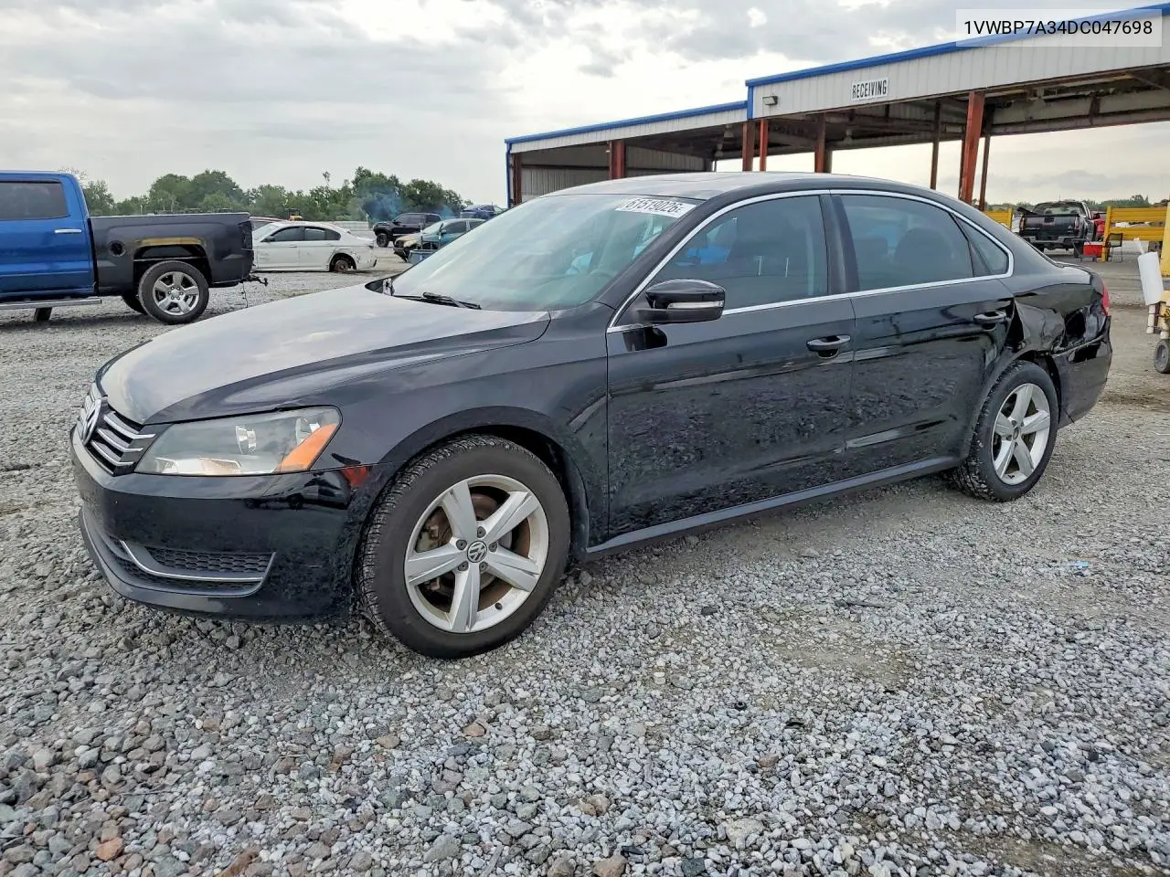 2013 Volkswagen Passat Se VIN: 1VWBP7A34DC047698 Lot: 61519026