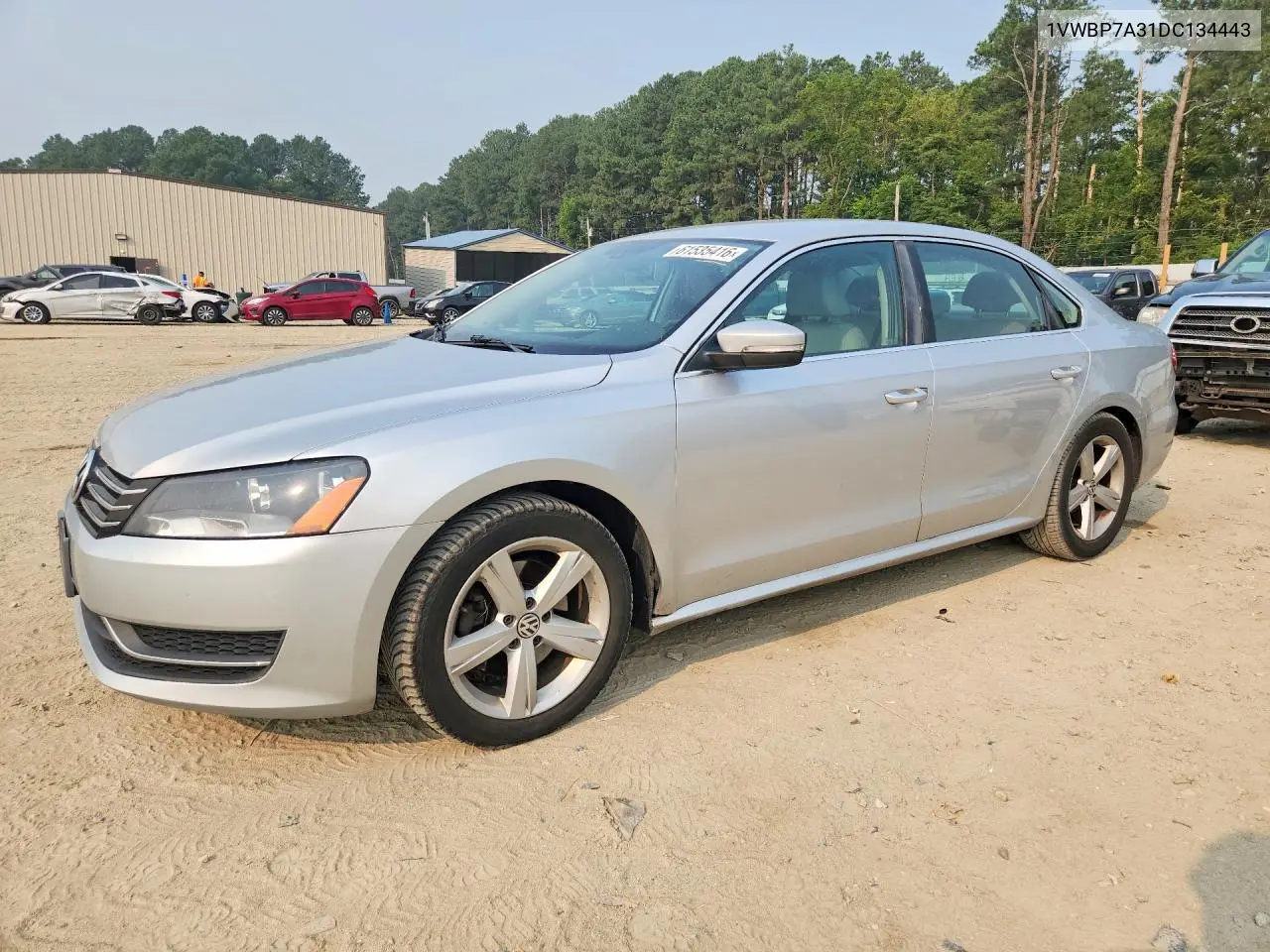 2013 Volkswagen Passat Se VIN: 1VWBP7A31DC134443 Lot: 61535416