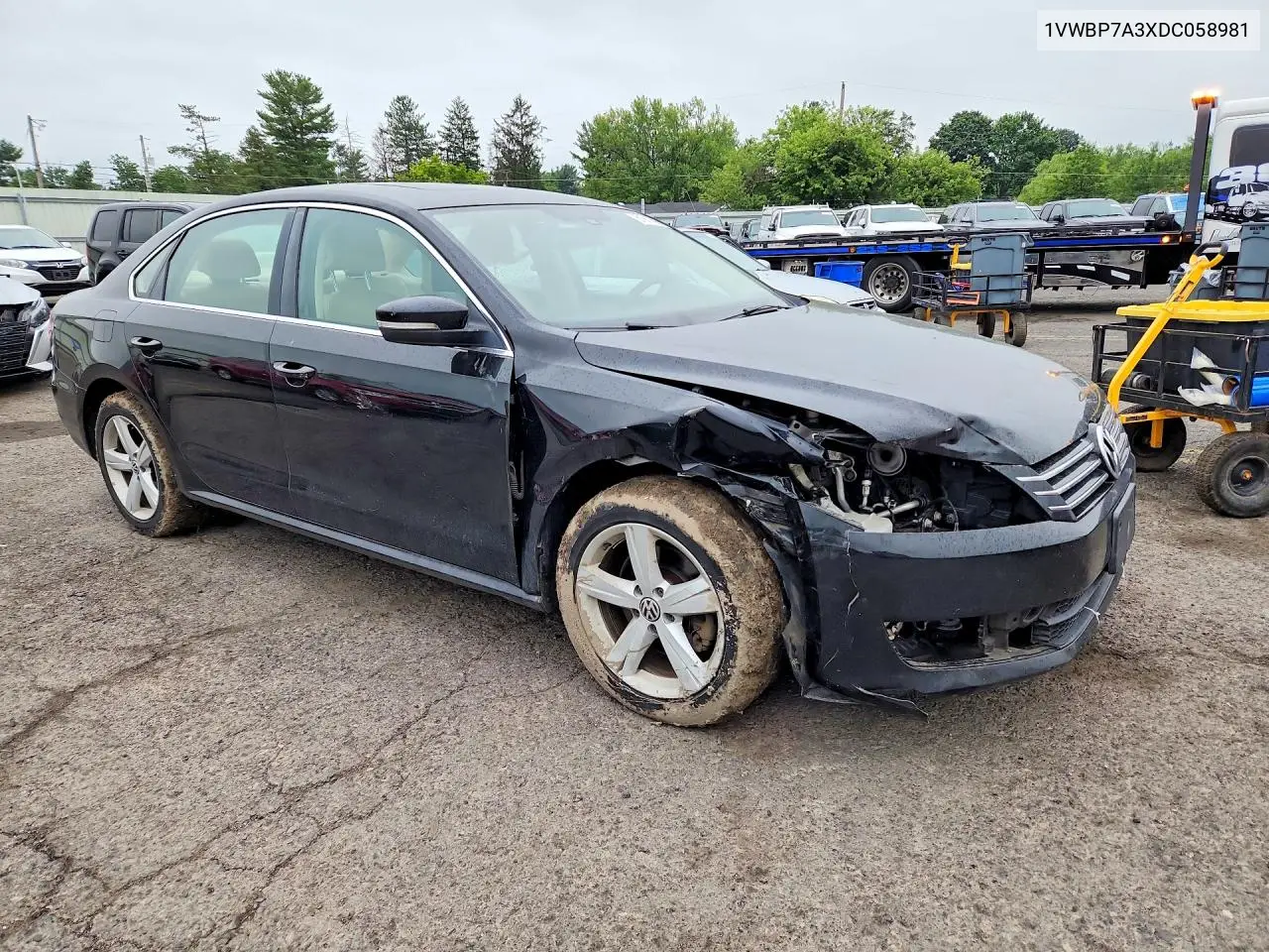 2013 Volkswagen Passat Se VIN: 1VWBP7A3XDC058981 Lot: 61917896
