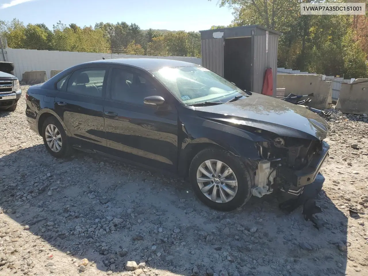 1VWAP7A35DC151001 2013 Volkswagen Passat S