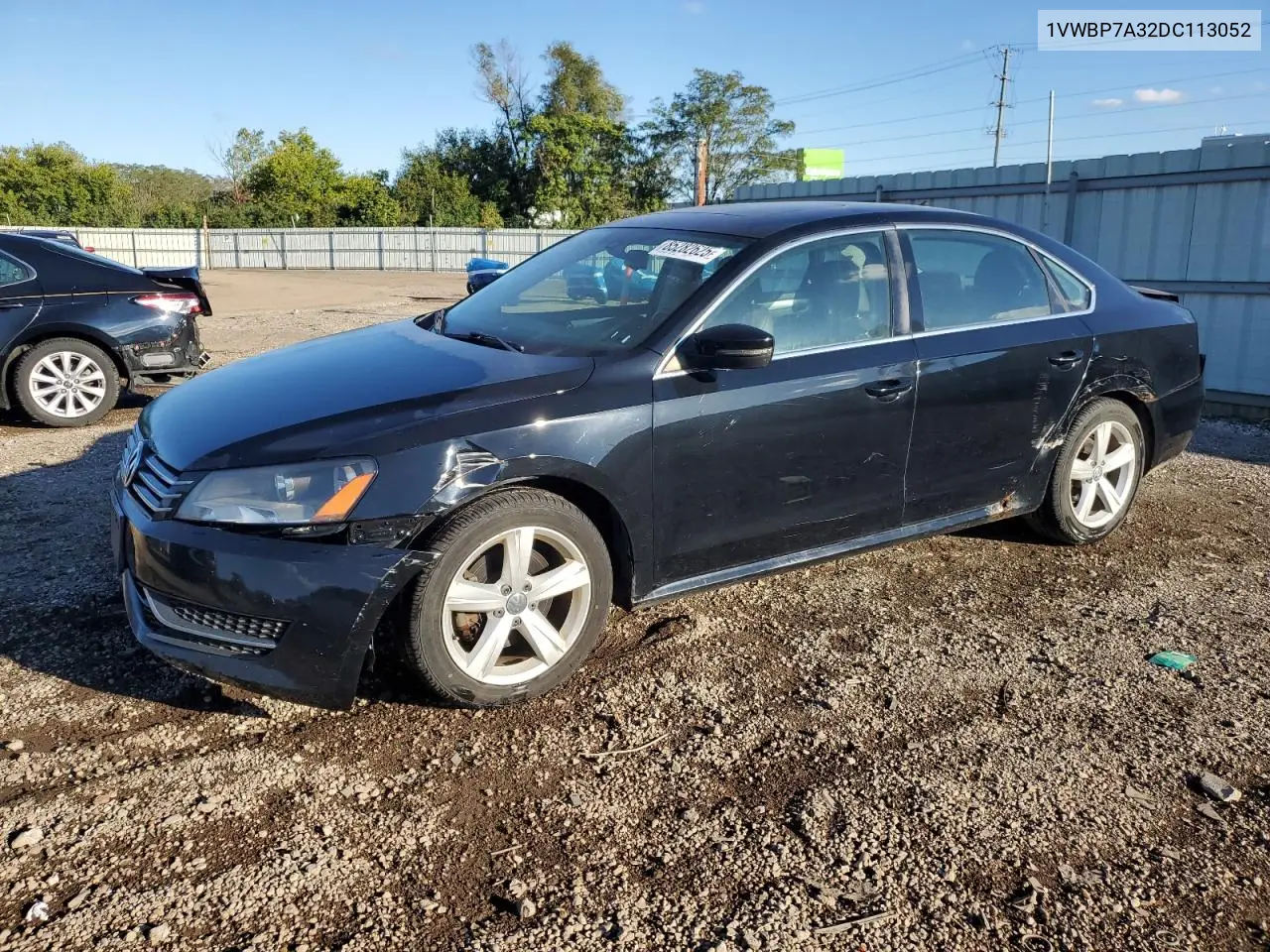 1VWBP7A32DC113052 2013 Volkswagen Passat